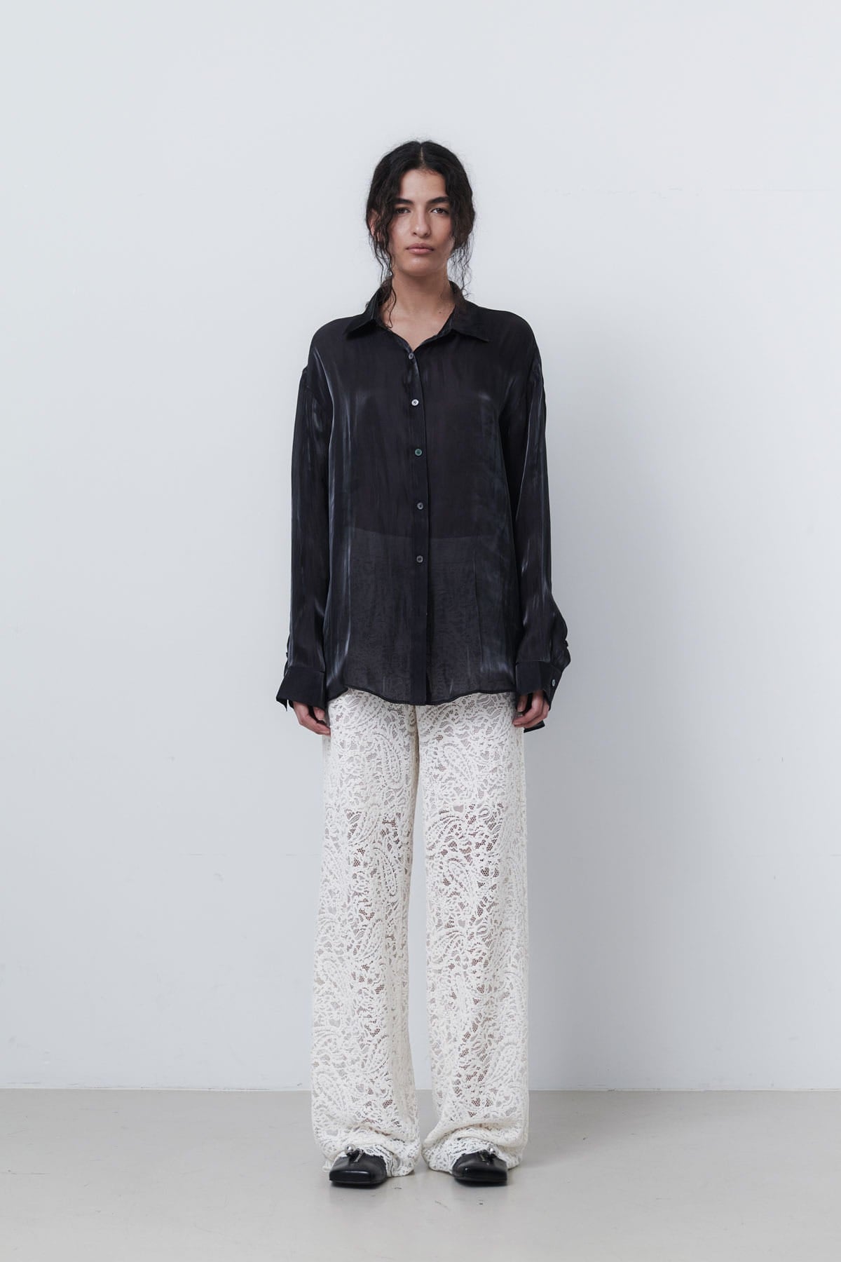 JACQUARD LONG PANTS - IVORY