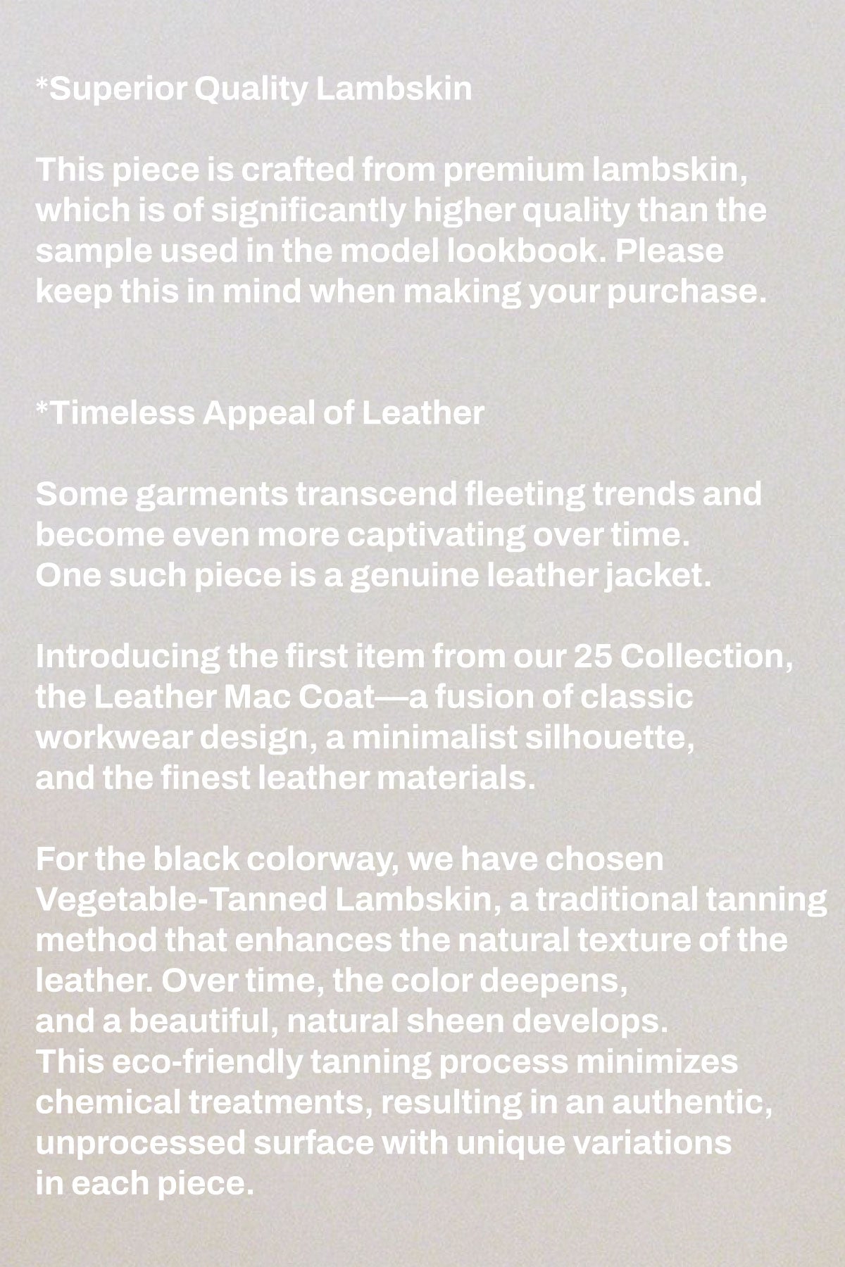 LEATHER MAC COAT - LEATHER BLACK