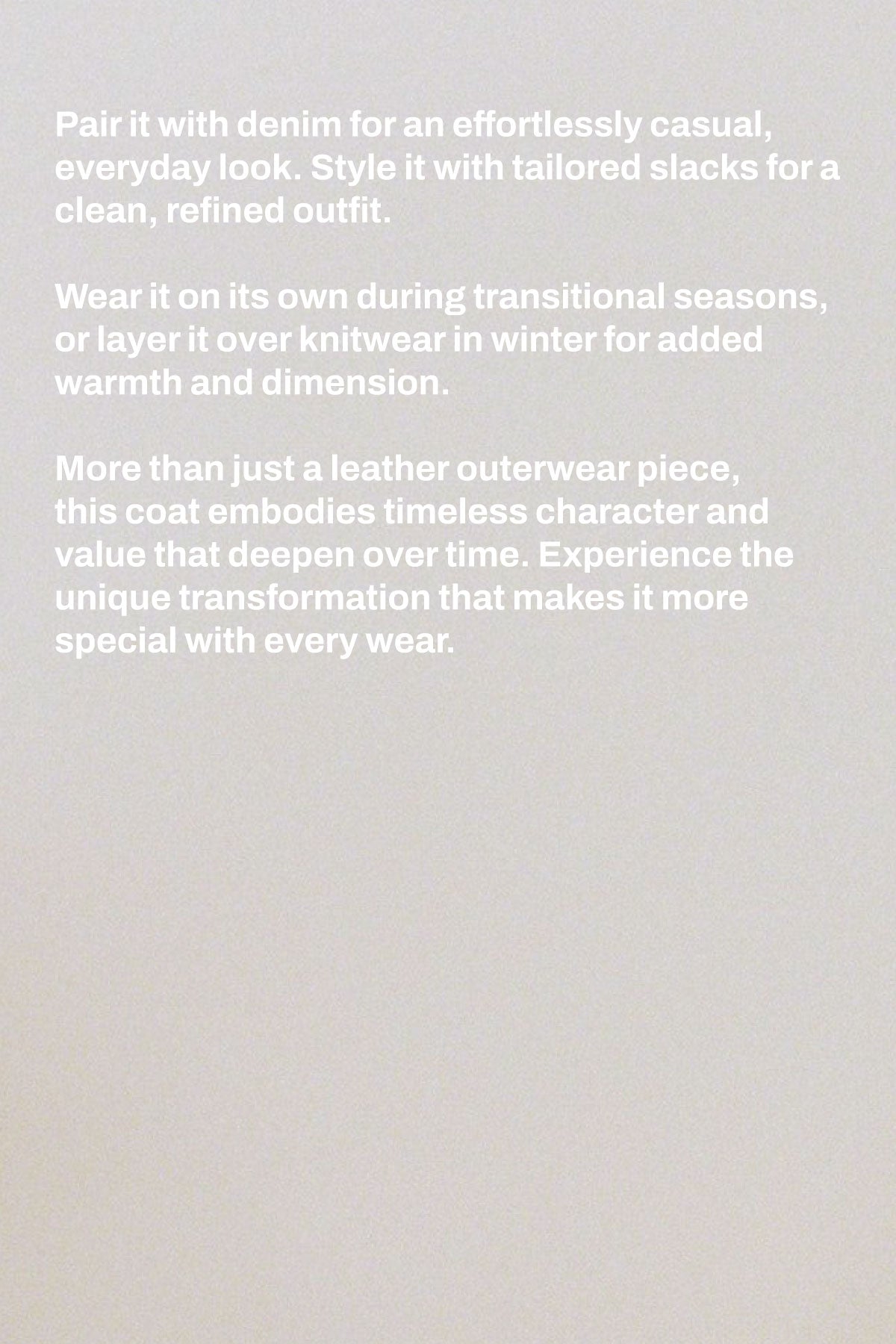 LEATHER MAC COAT - SUEDE COGNAC