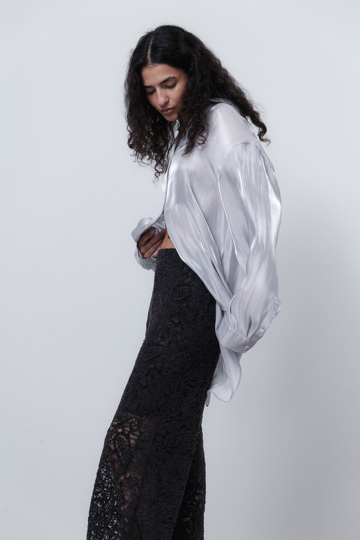 JACQUARD LONG PANTS - ANTHRACITE