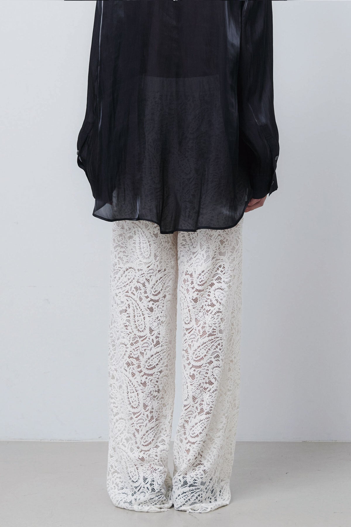 JACQUARD LONG PANTS - IVORY