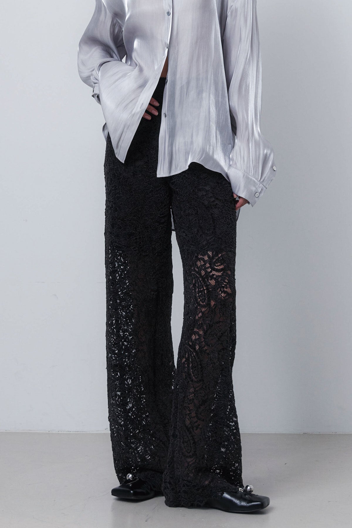 JACQUARD LONG PANTS - ANTHRACITE