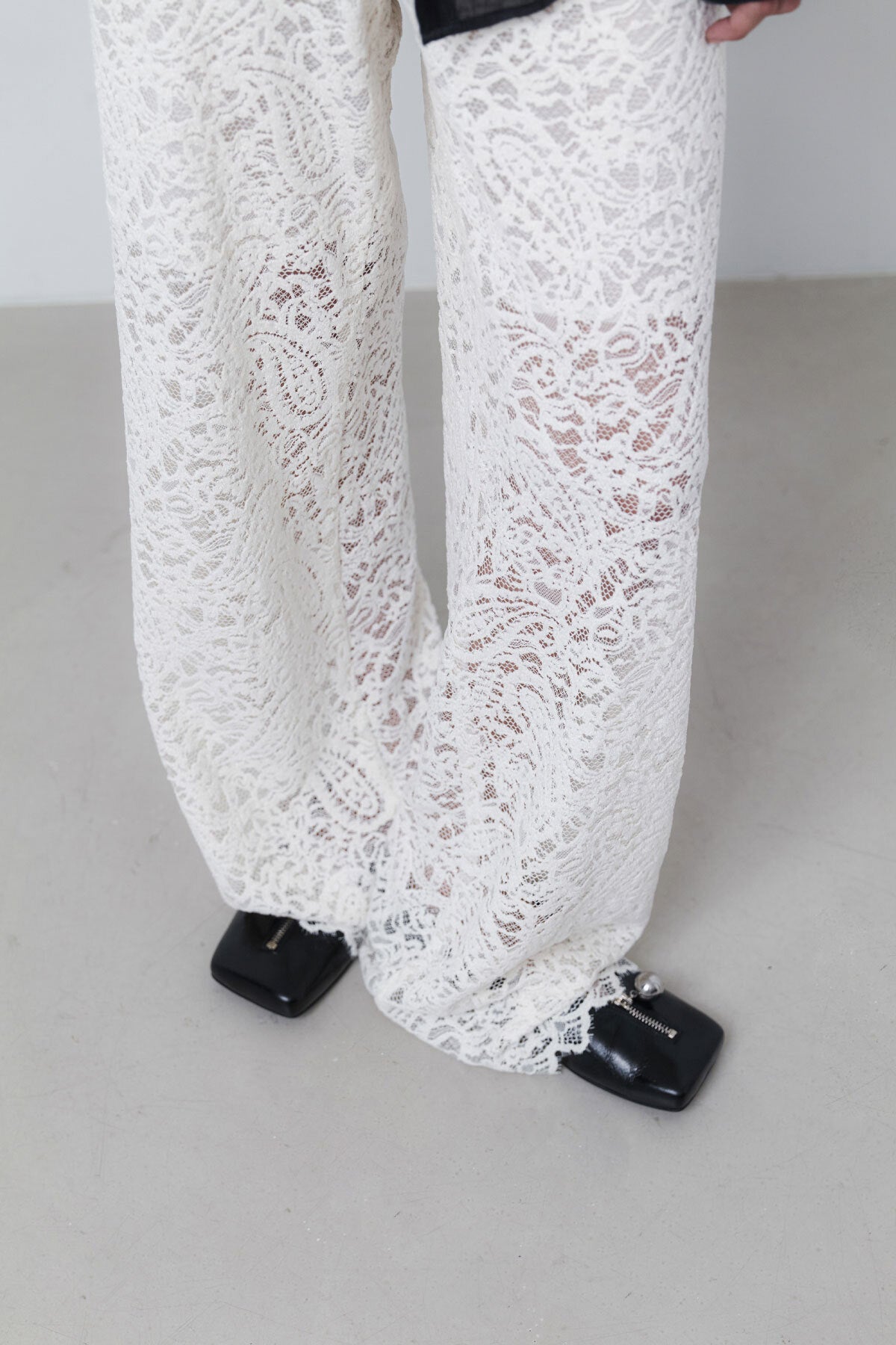 JACQUARD LONG PANTS - IVORY