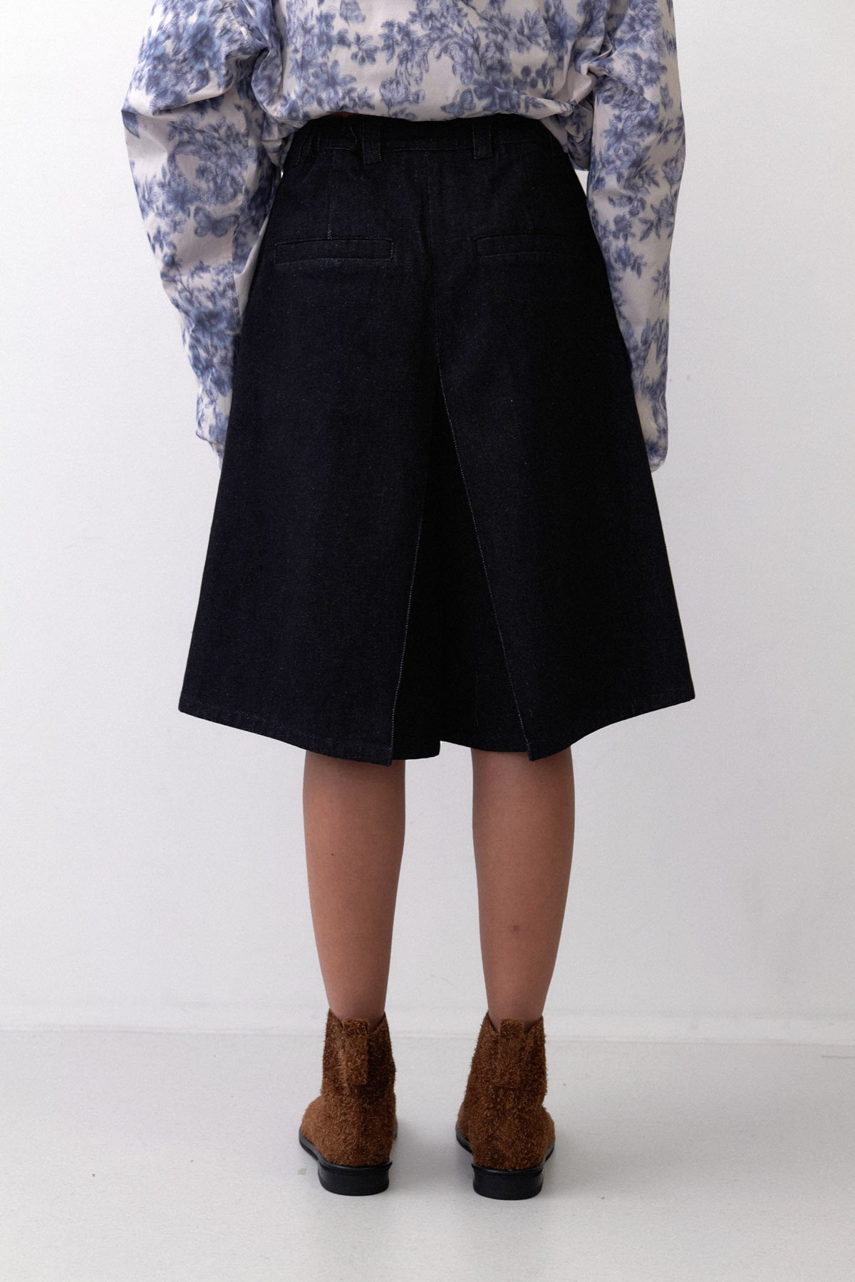 CENTER PLEATED PT - NAVY