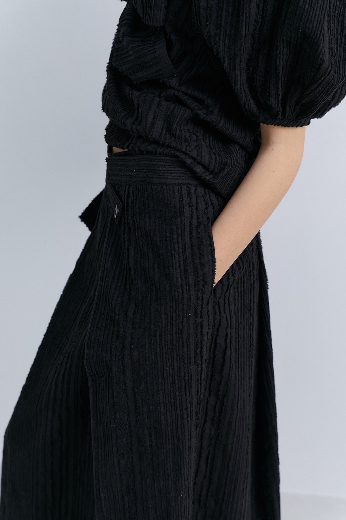 ORIGAMI WRAP SKIRT - BLACK