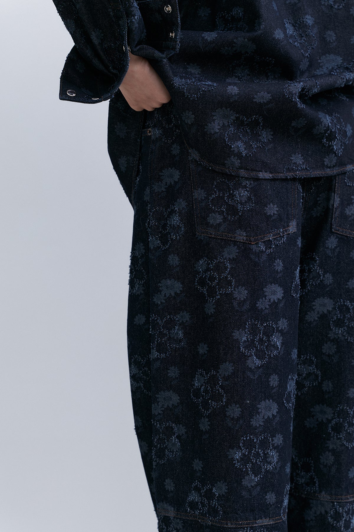 FLOWER DENIM - NAVY