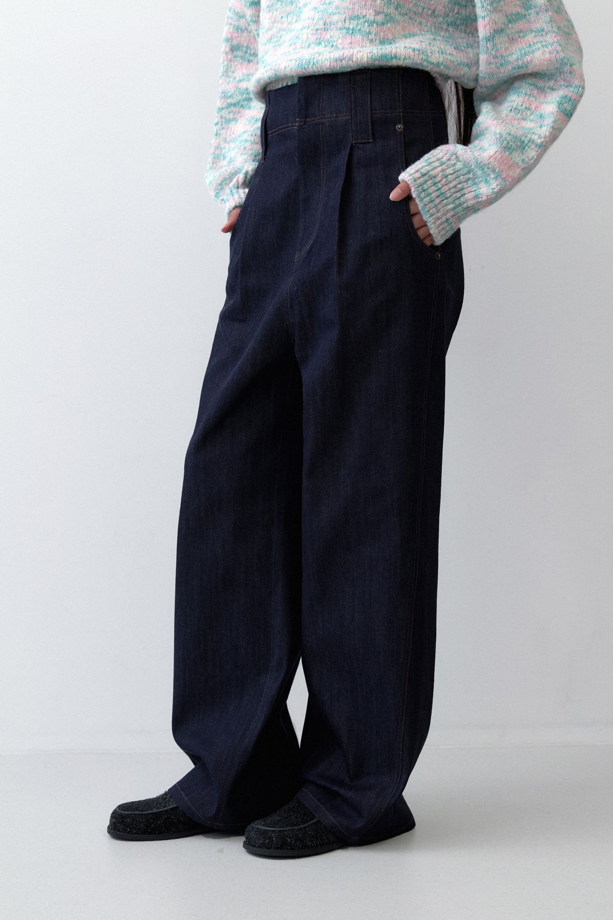 STITCHED DENIM - NAVY