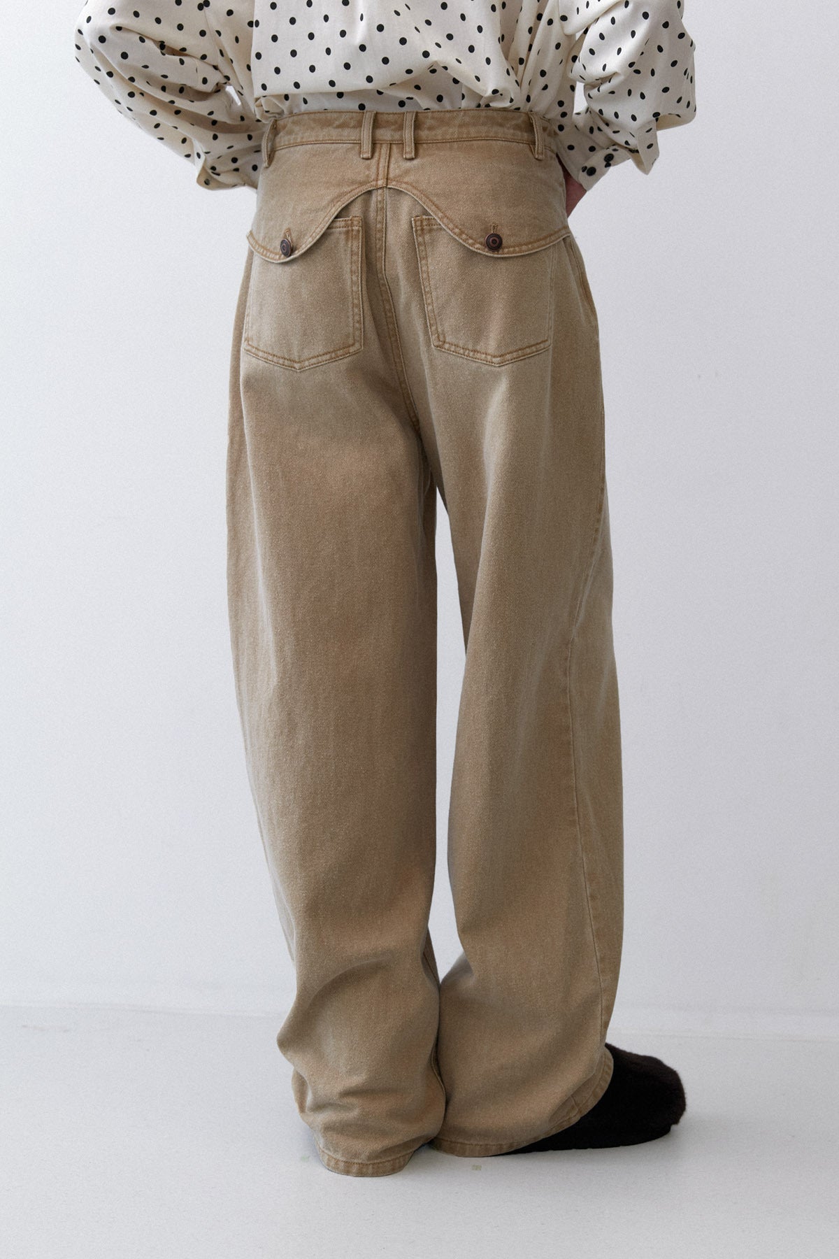 COLOR WASHED DENIM - COFFEE