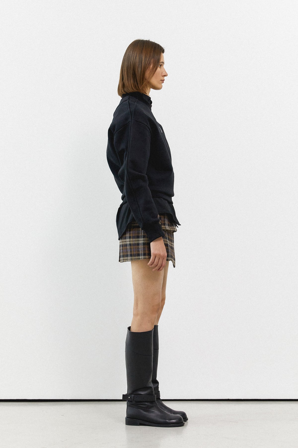BELTED ANGT BOOTS LONG (2COLORS)