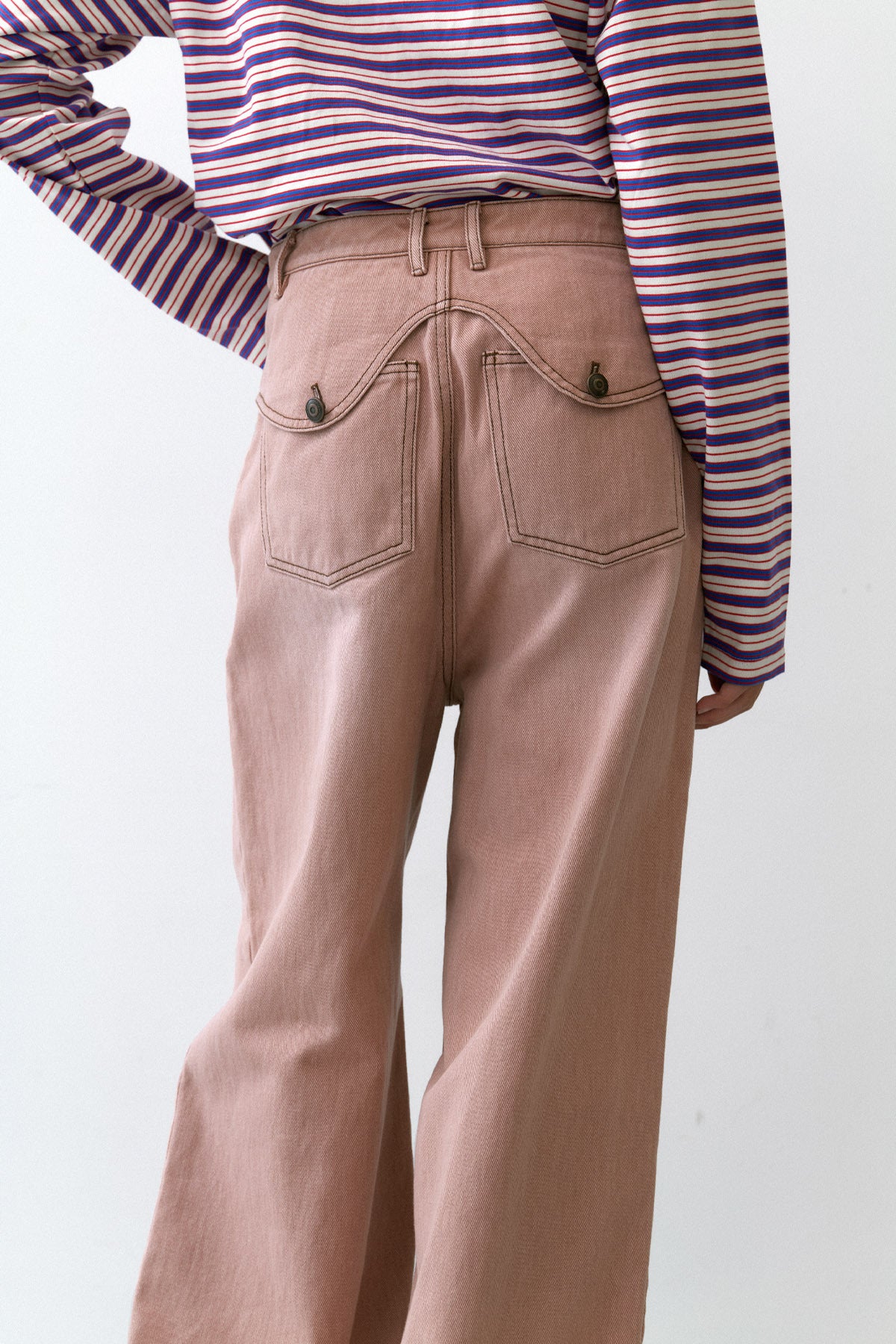 COLOR WASHED DENIM - PINK
