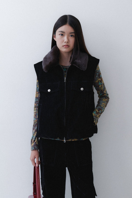 VEST JUPMER - VELVET DENIM
