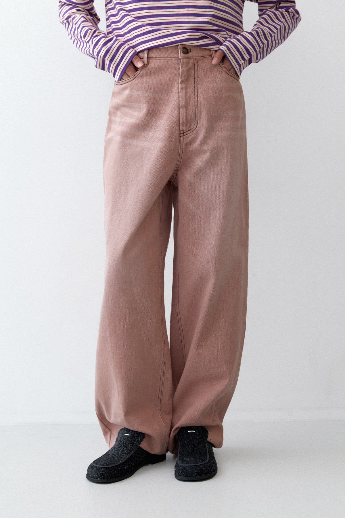 COLOR WASHED DENIM - PINK