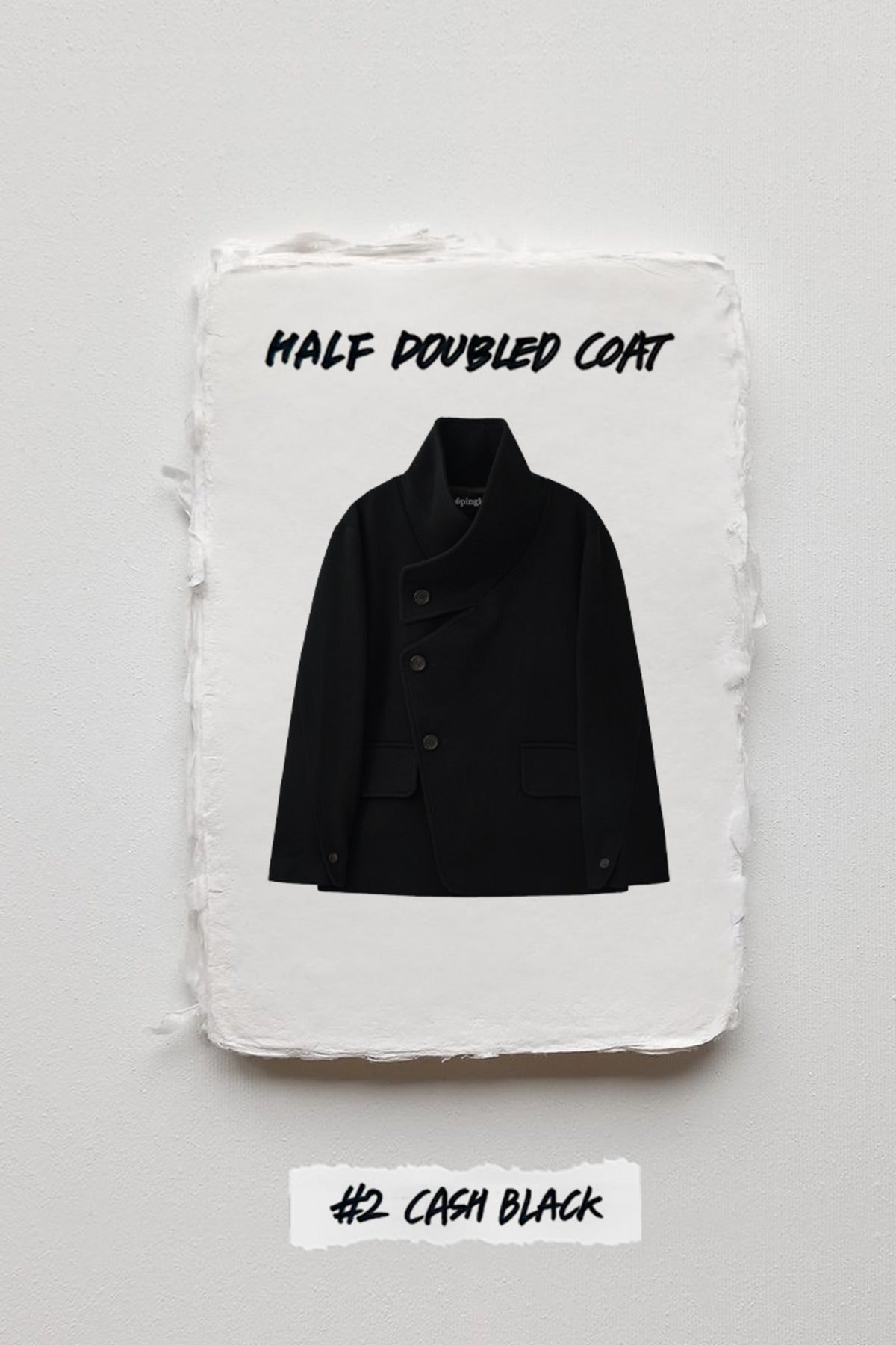HALF DOUBLED COAT - CASH BLACK
