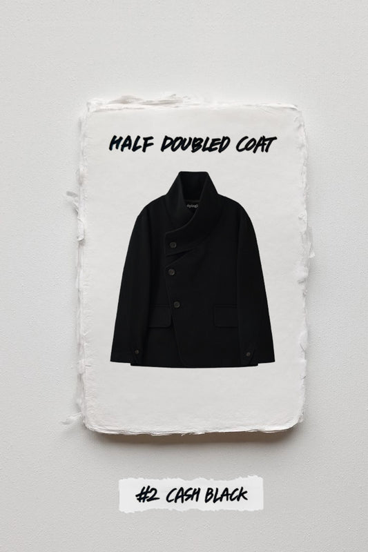 HALF DOUBLED COAT - CASH BLACK