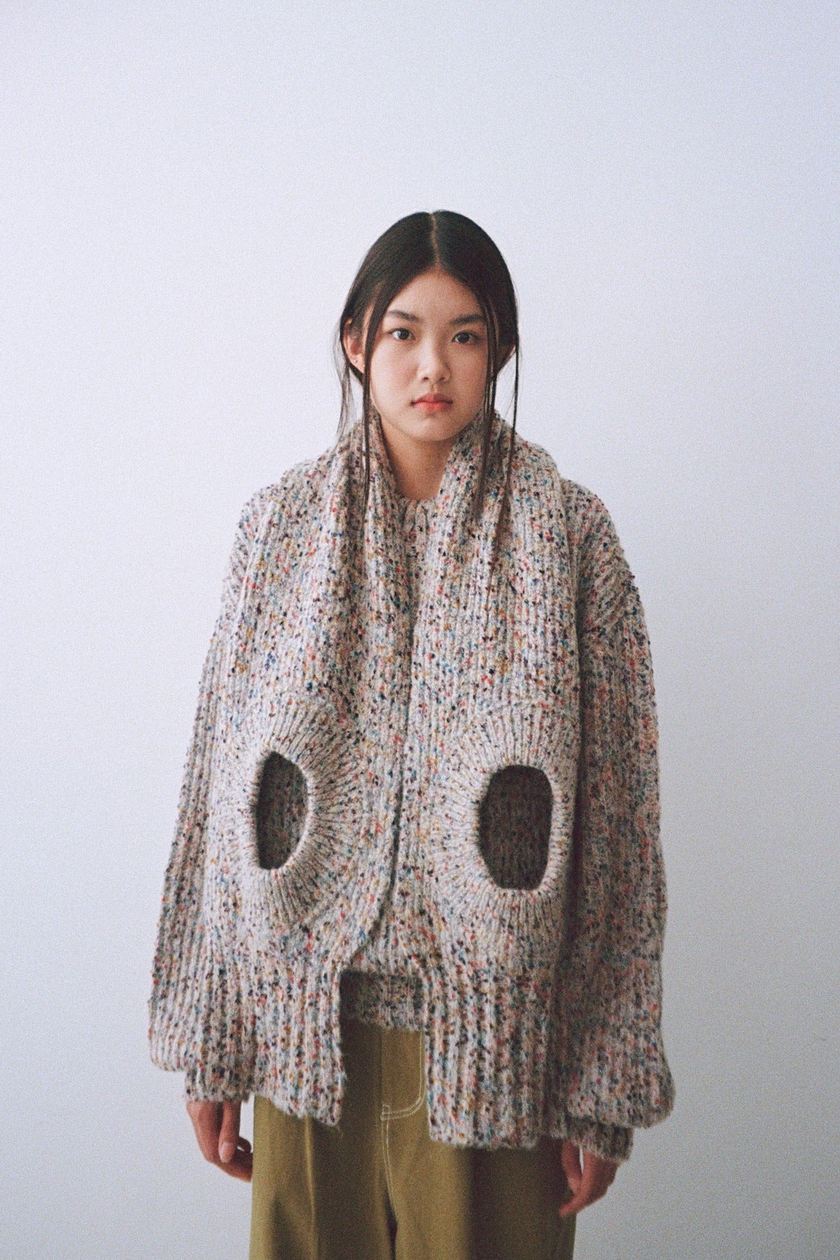 DOUGHNUT MUFFLER KNIT (4COLORS)