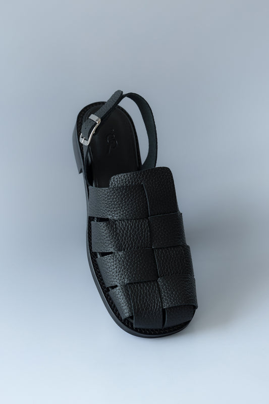 CUBE SANDAL - SHRUNKEN BLACK