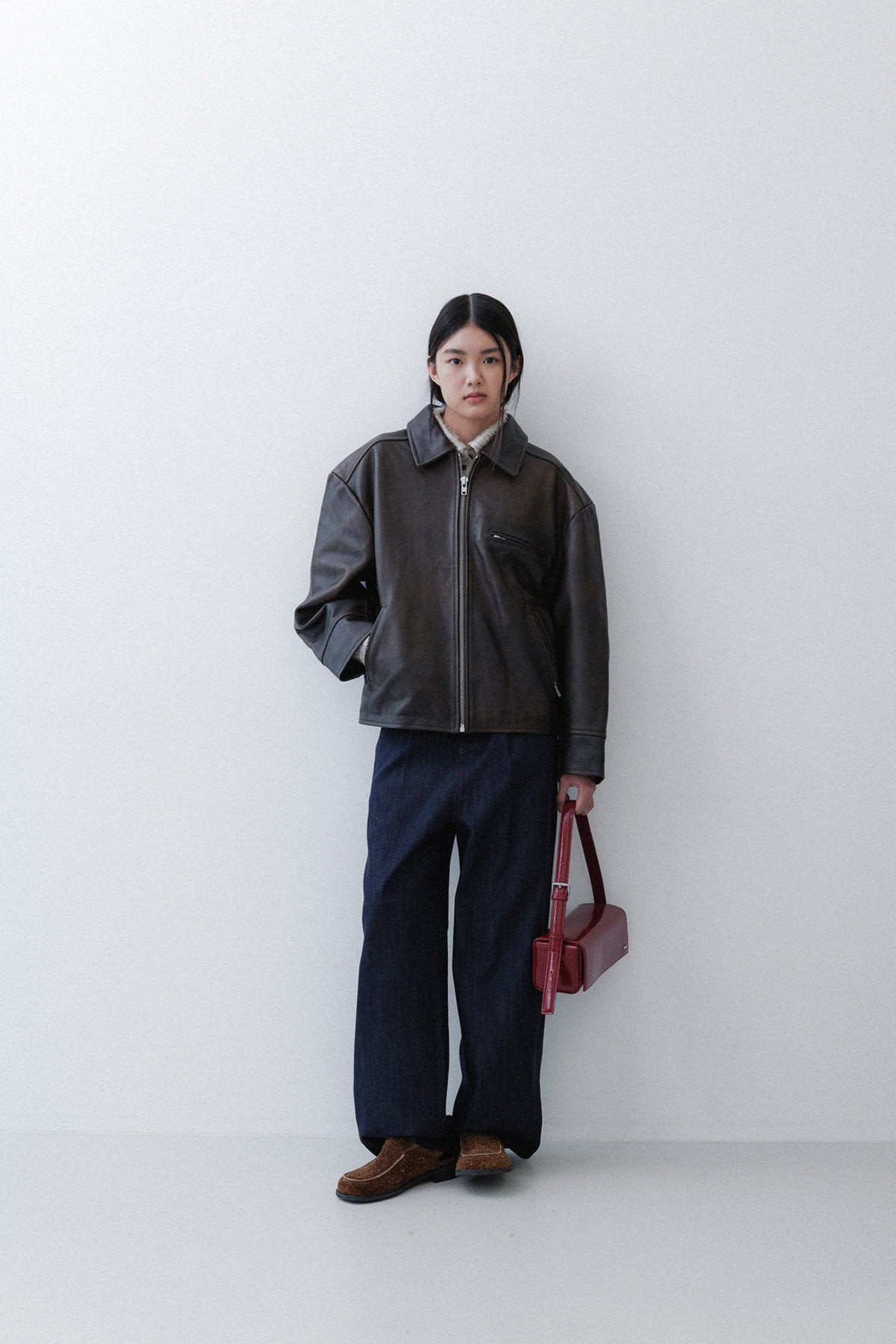 LEATHER JACKET - BROWN