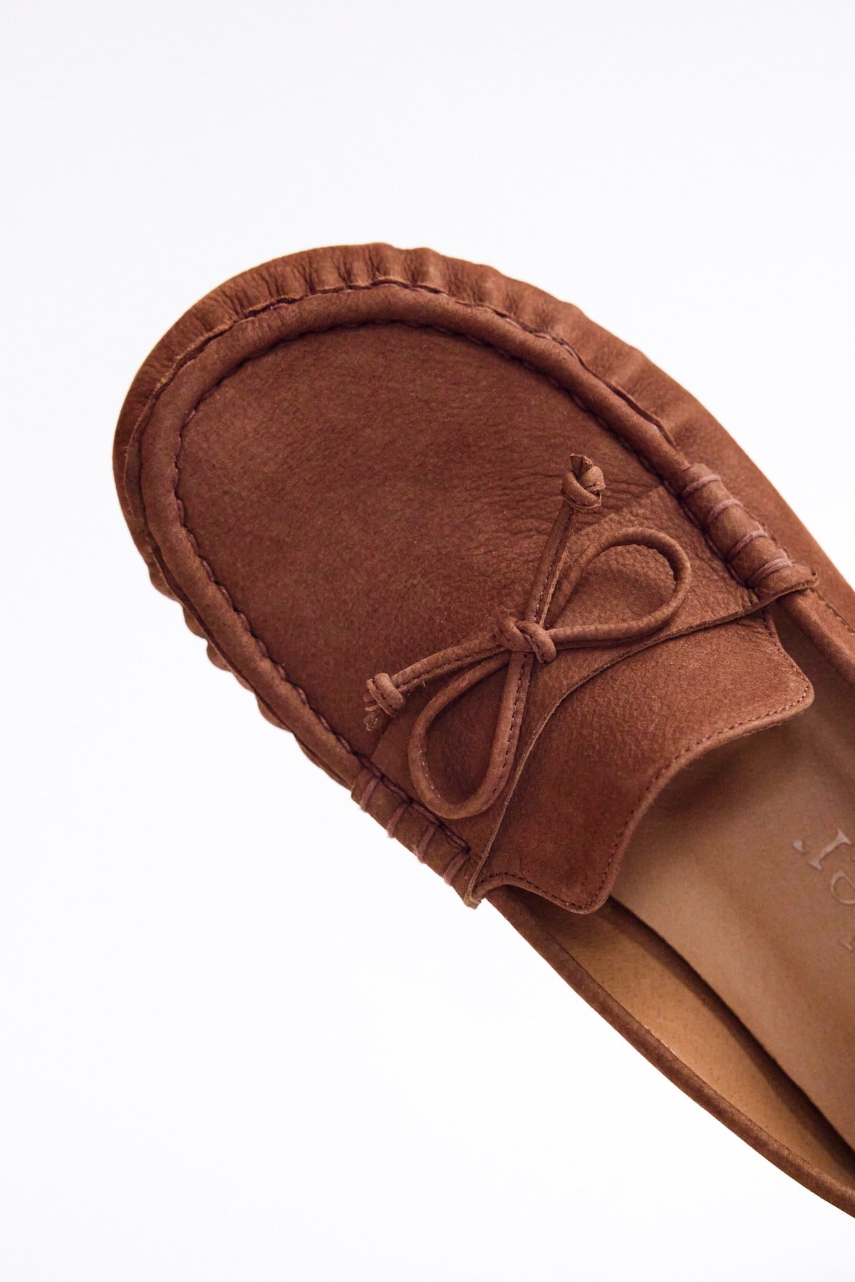 WRINKLED LOAFER TOE - SUEDE CAMEL