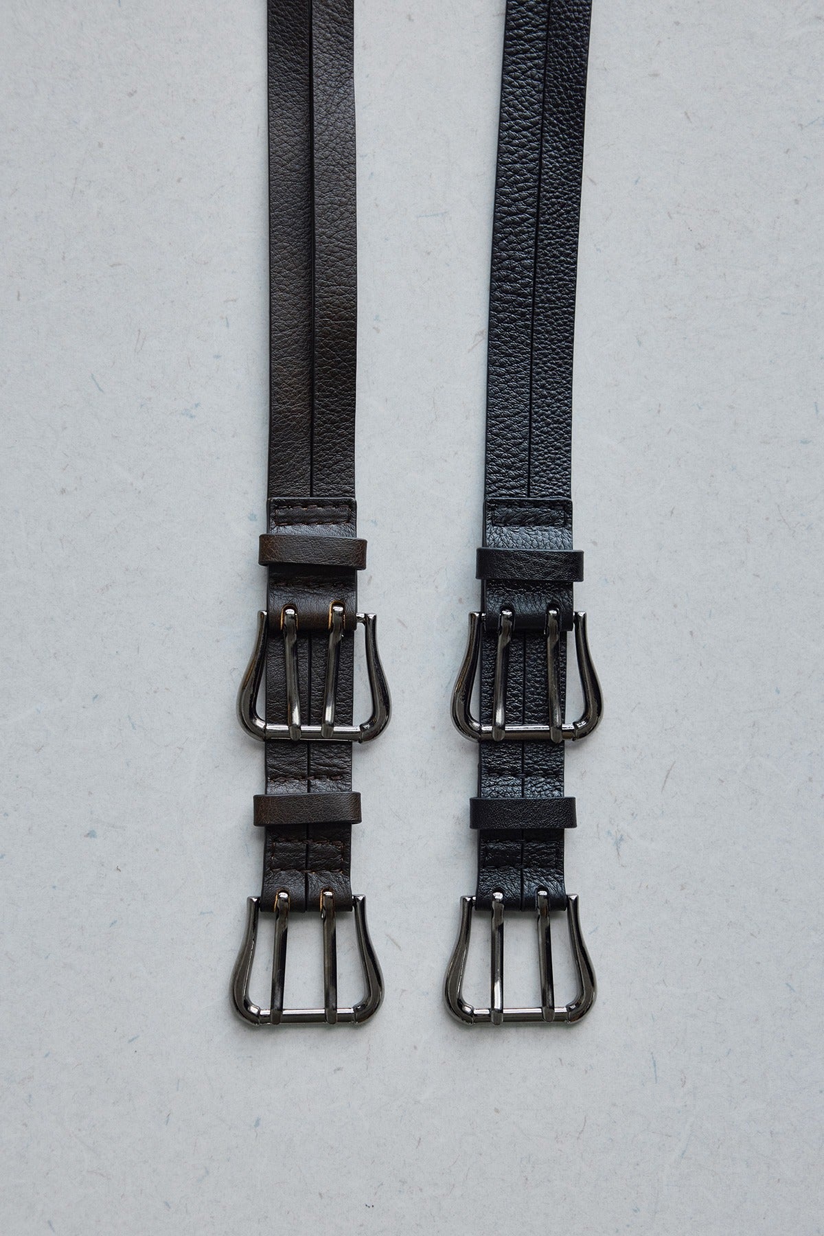 2-LINE LEATHER BELT (2 COLORS)