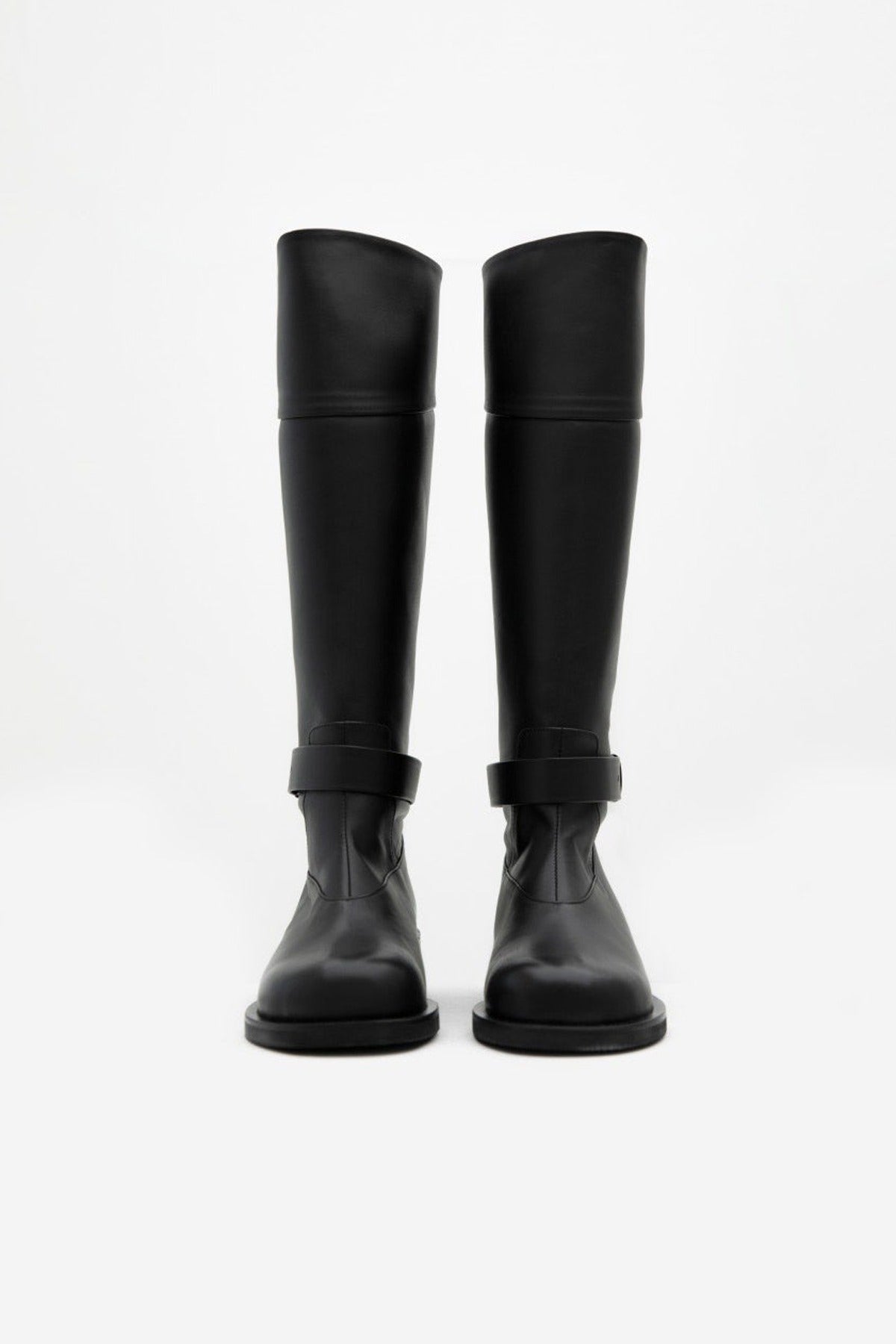 BELTED ANGT BOOTS LONG (2COLORS)