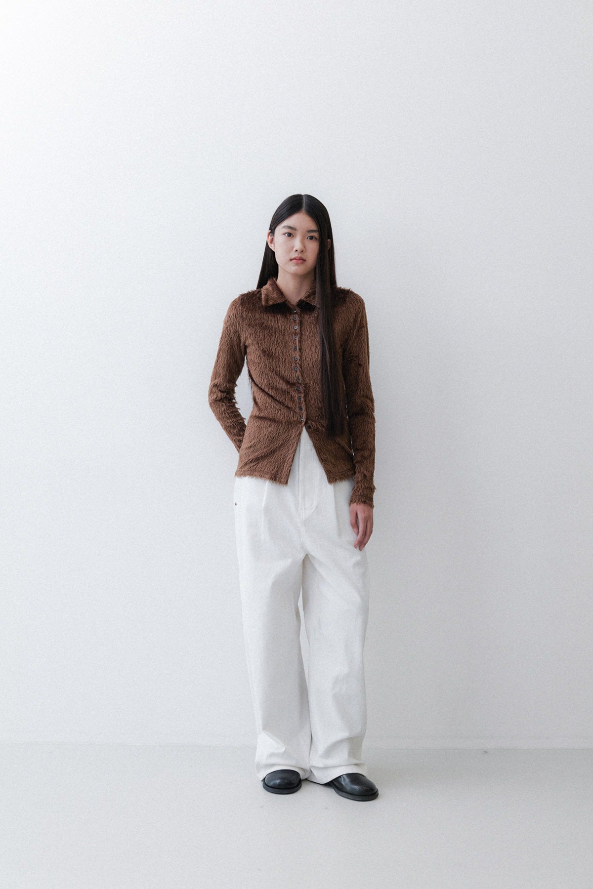 STITCHED DENIM - PEACHED IVORY