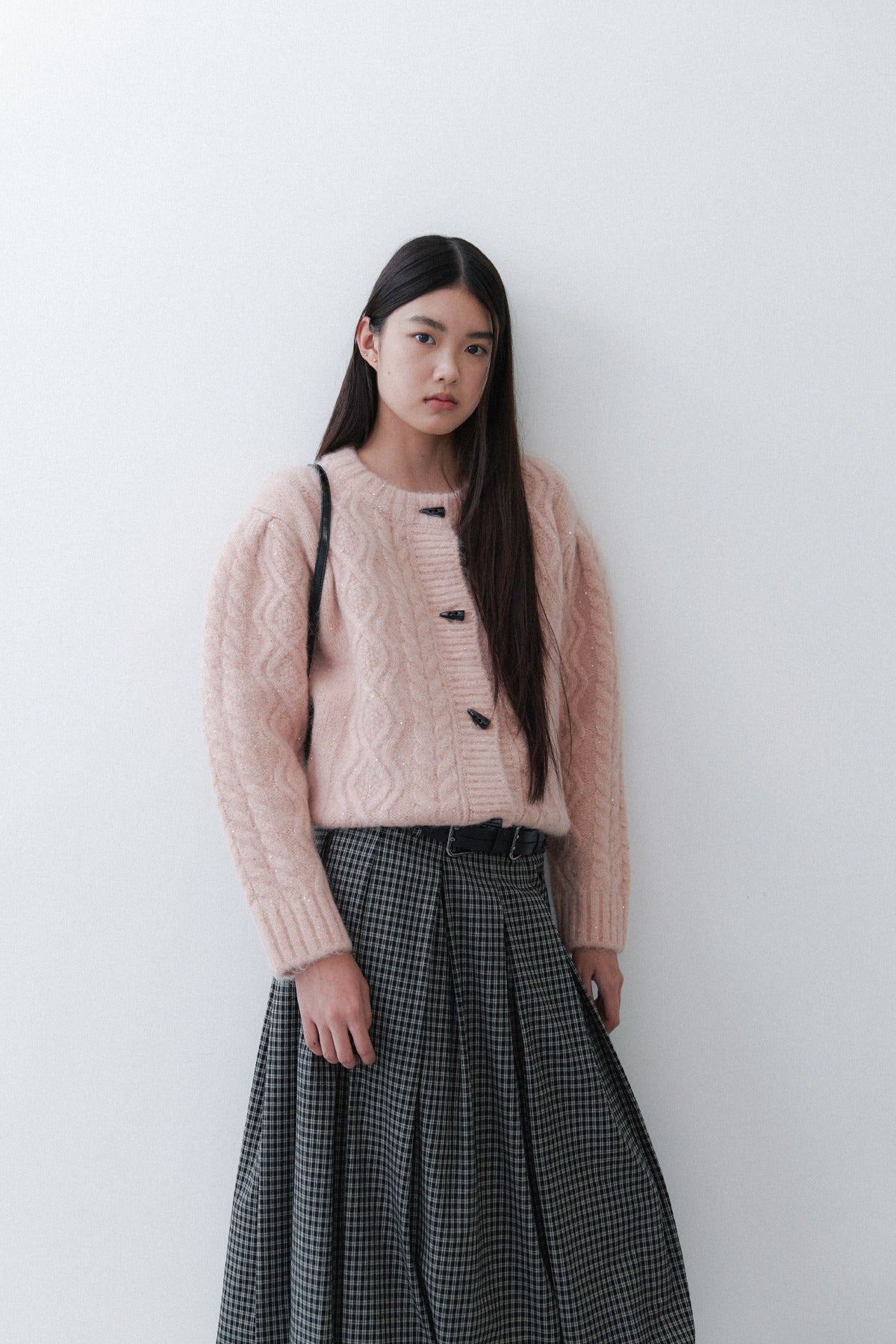 SPANGLE CARDIGAN - APRICOT PINK