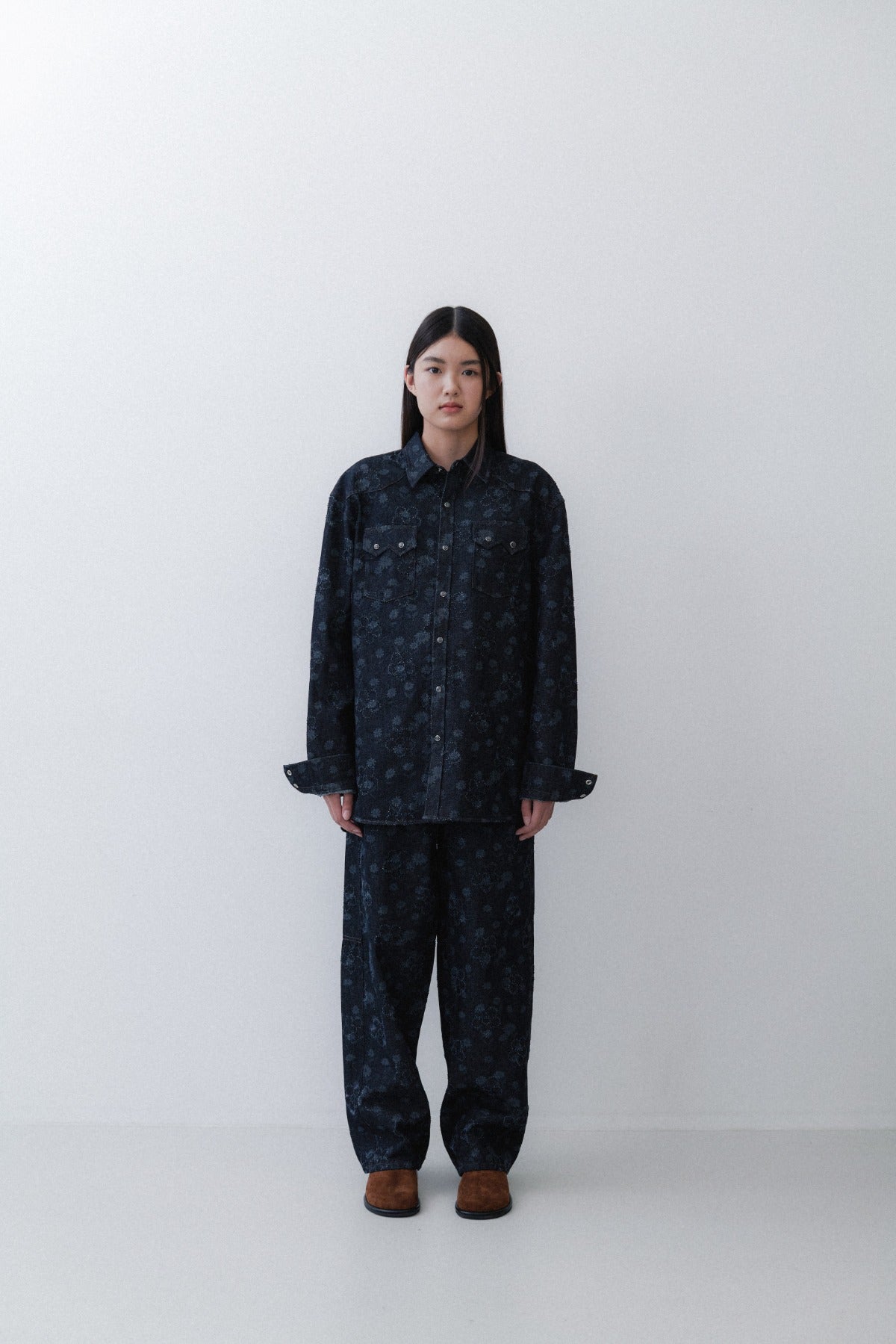 [RESTOCK - EARLY NOVEMBER DELIVERY] FLOWER DENIM - NAVY