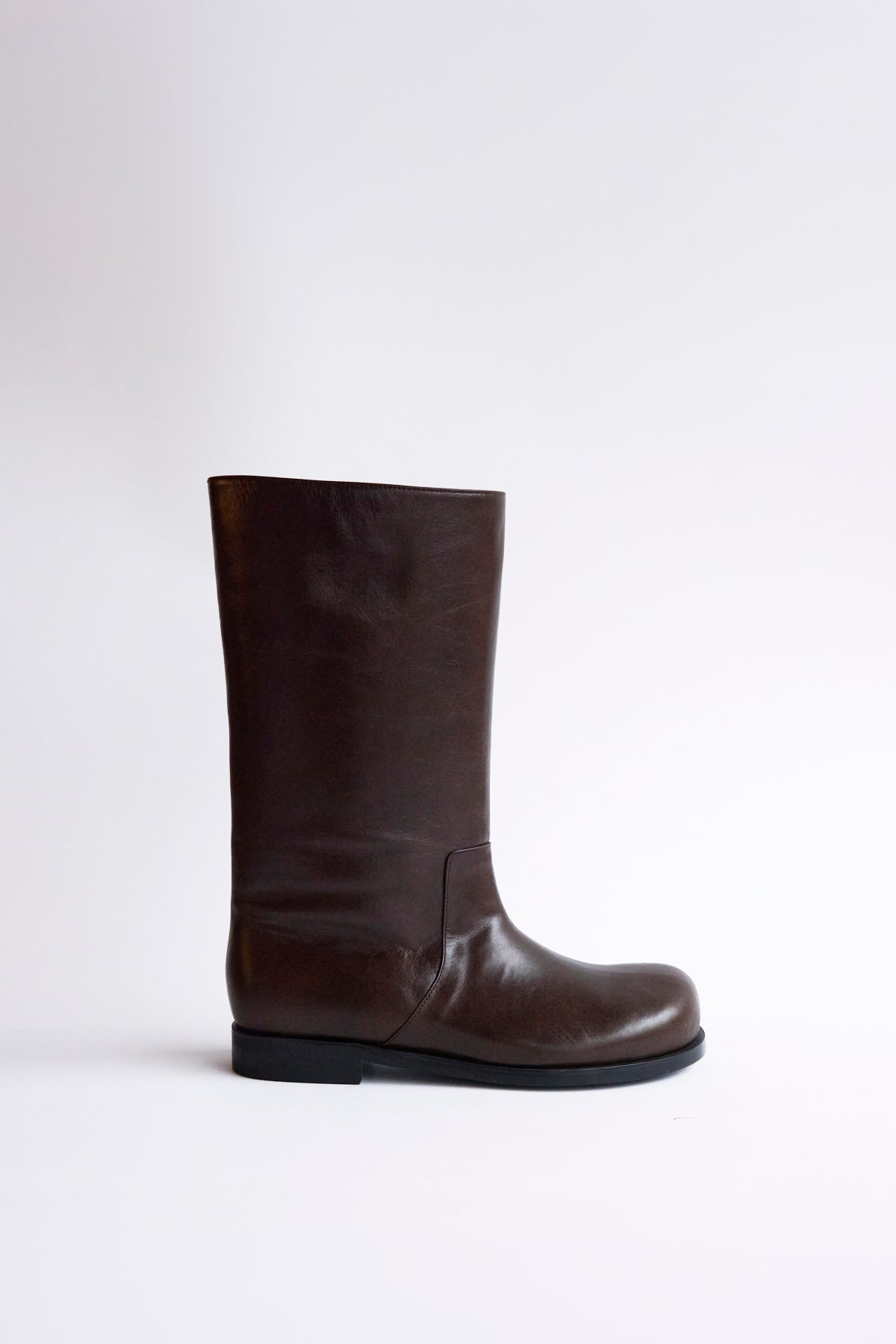 DUMPLING MIDDLE BOOTS - BROWN