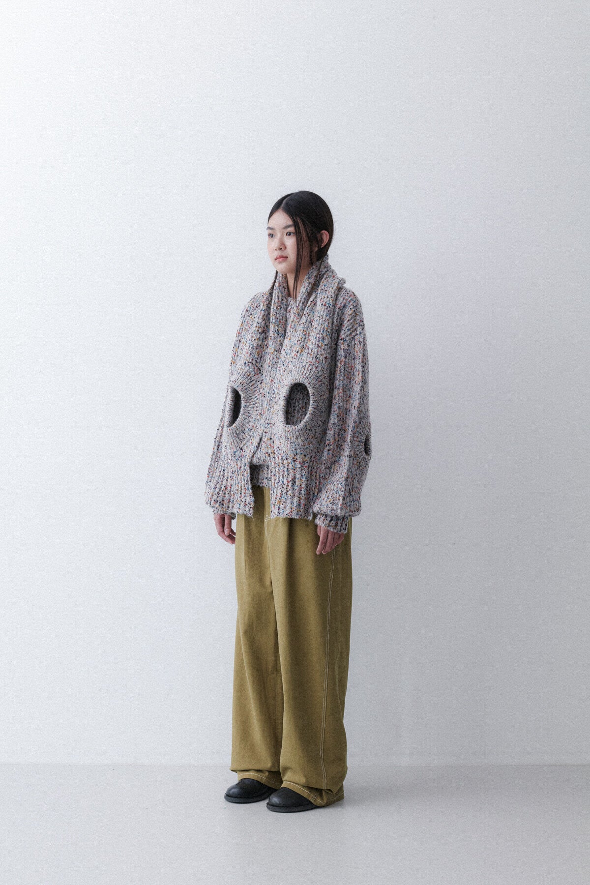 DOUGHNUT MUFFLER KNIT (4COLORS)