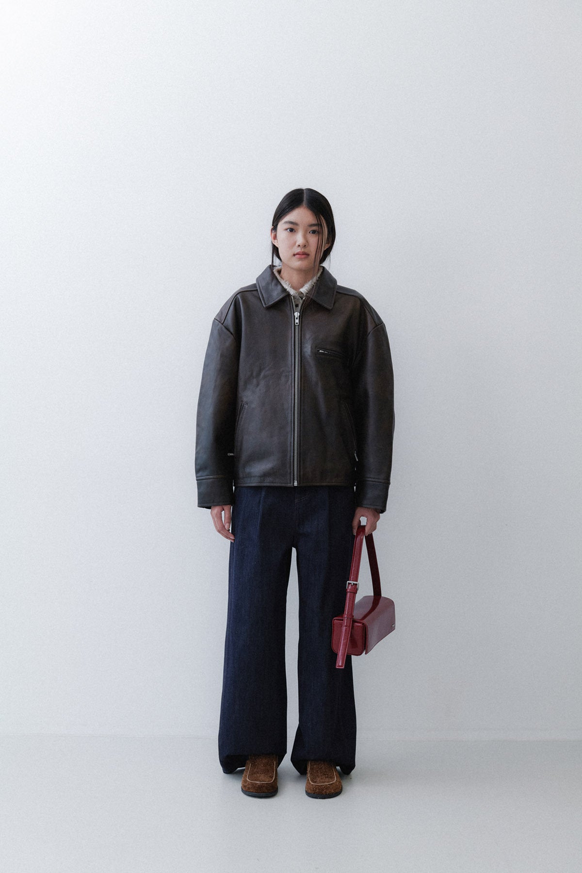 LEATHER JACKET - BROWN