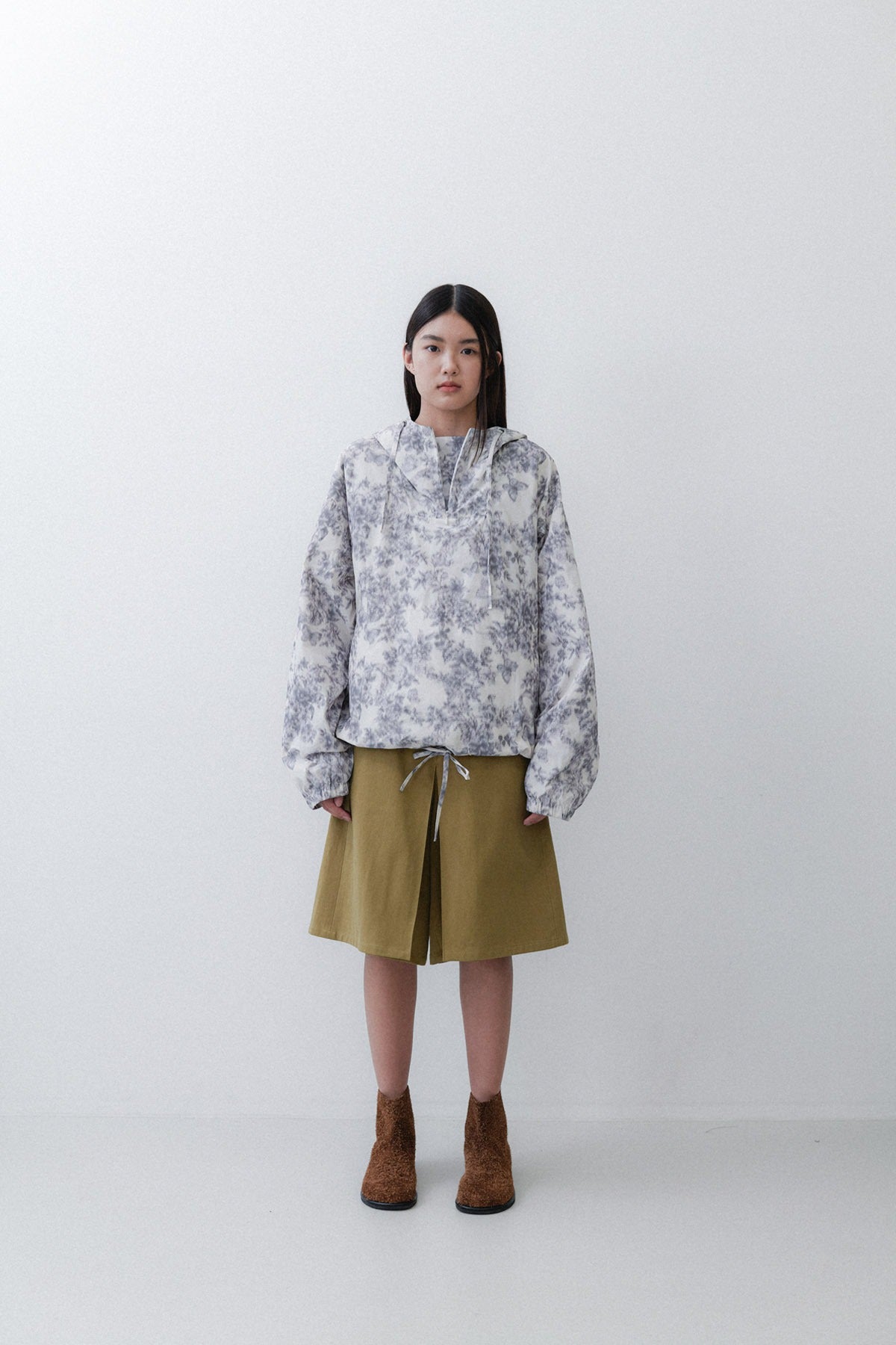 CENTER PLEATED PT - OLIVE