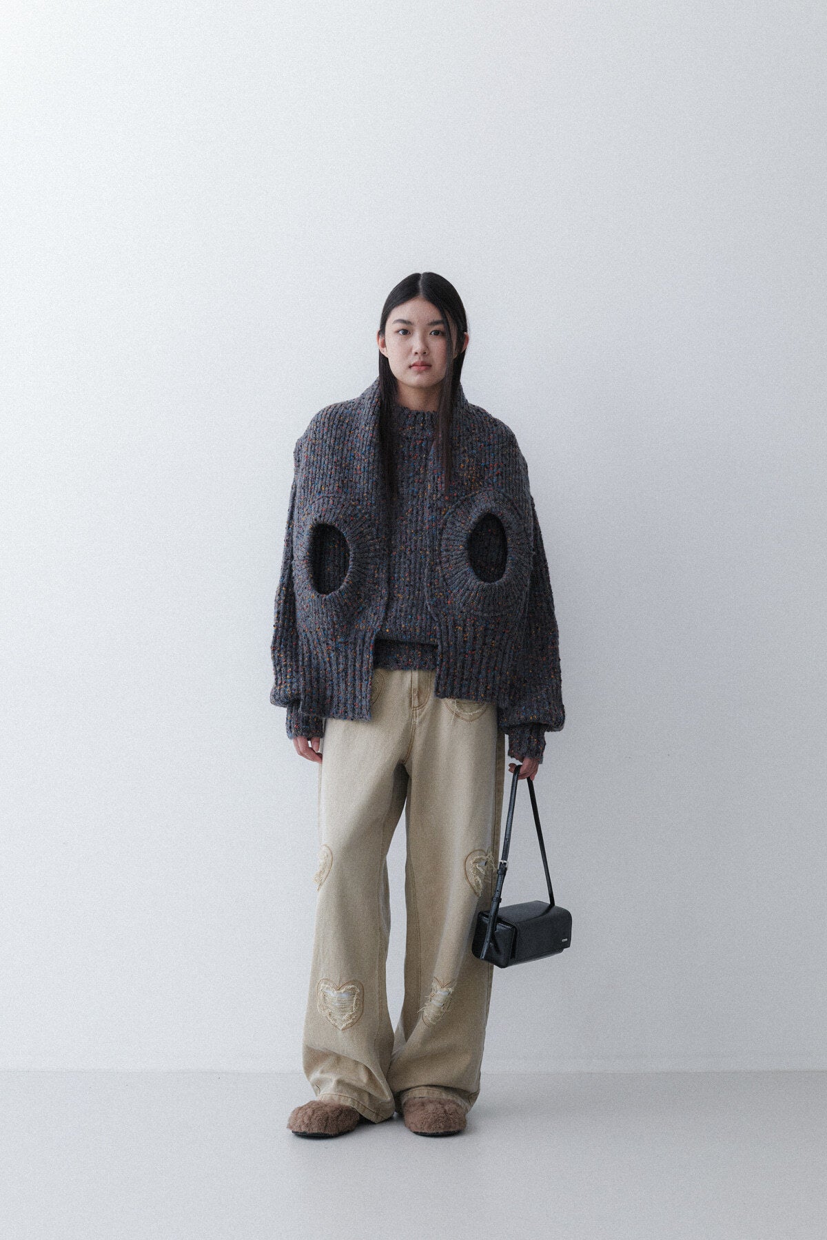 DOUGHNUT MUFFLER KNIT (4COLORS)
