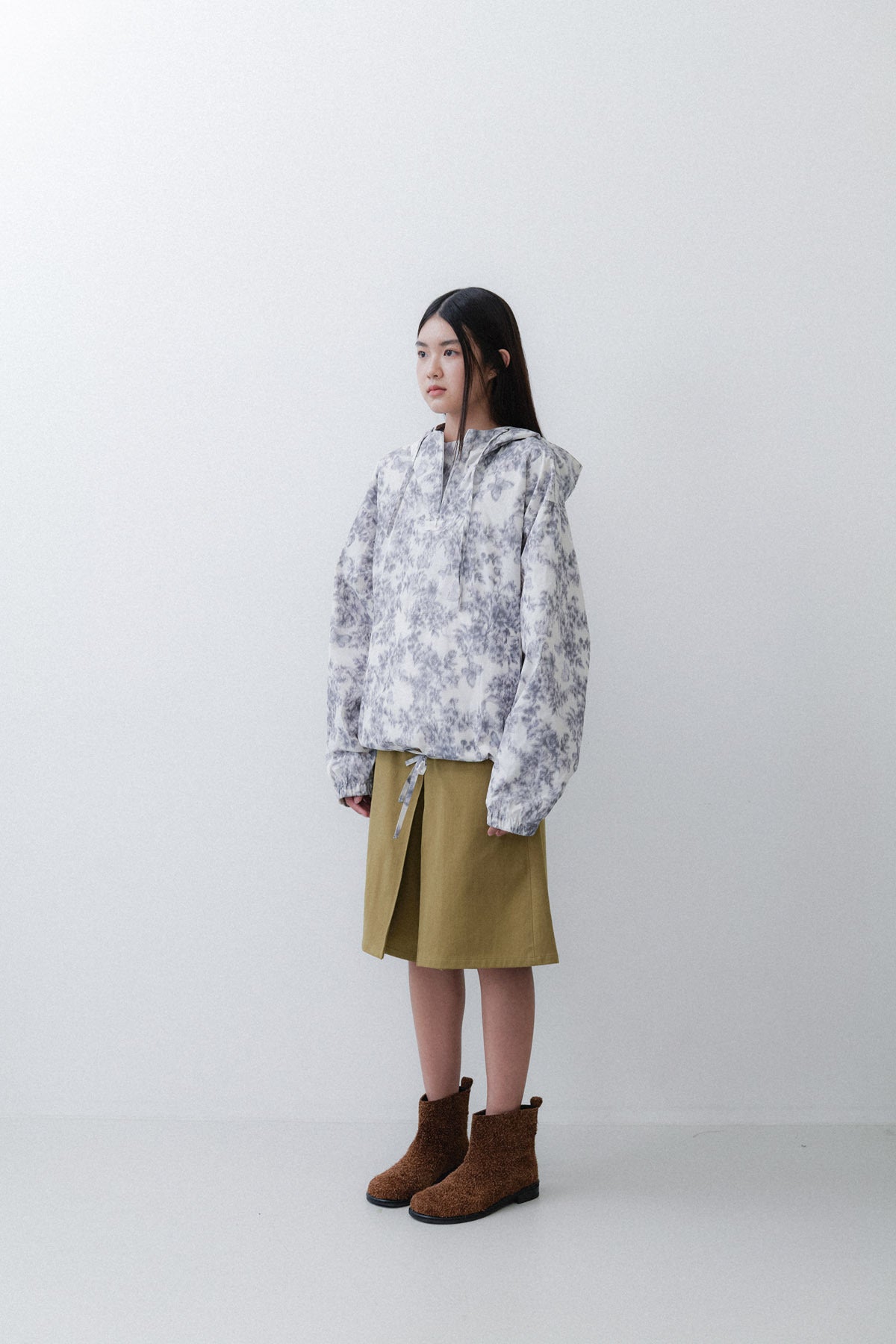 CENTER PLEATED PT - OLIVE