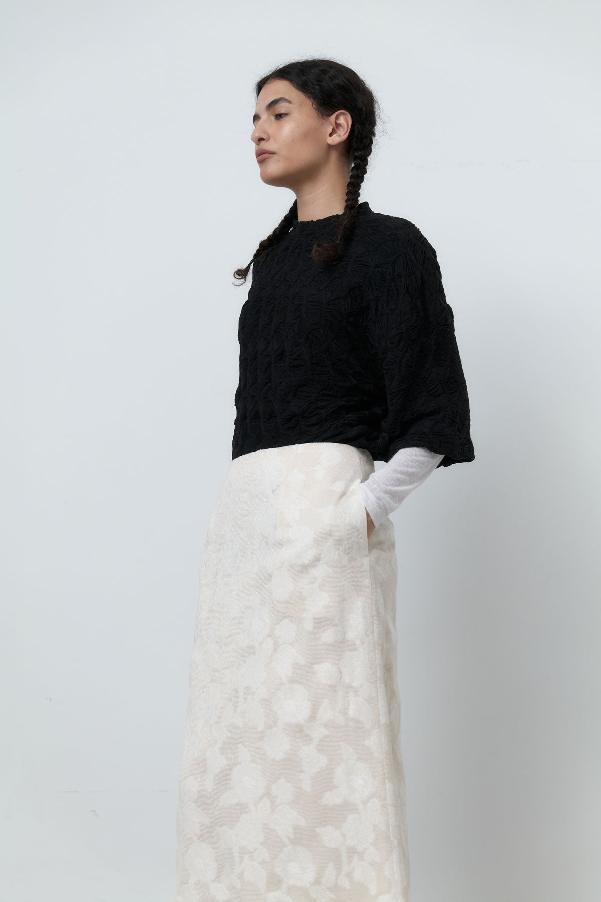 [EXCLUSIVE] JACQAURD H-SKIRT - FLOWER
