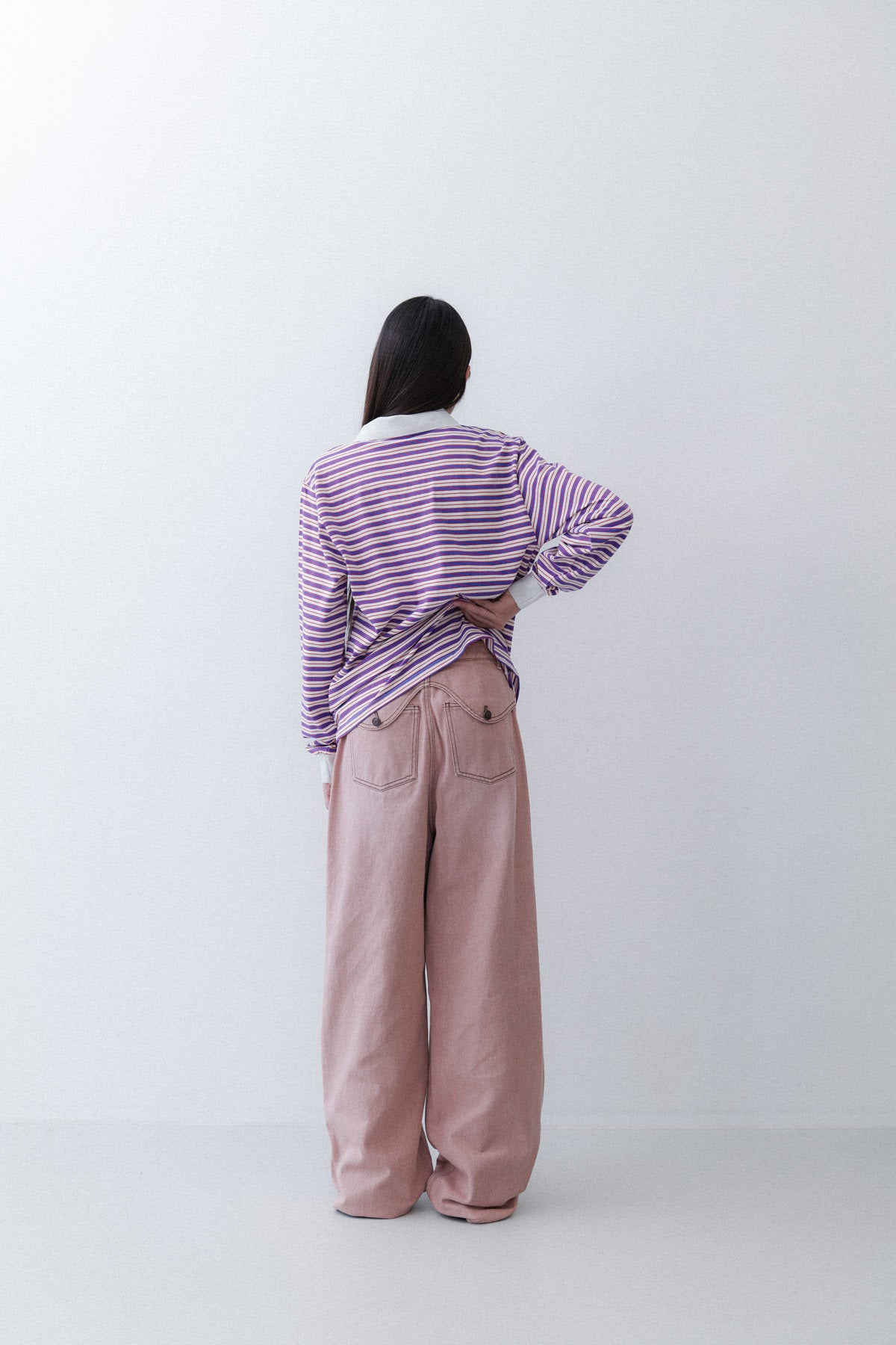 COLOR WASHED DENIM - PINK