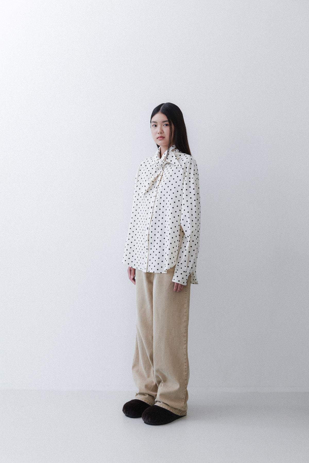 SCARF SHIRT - POLKA DOT