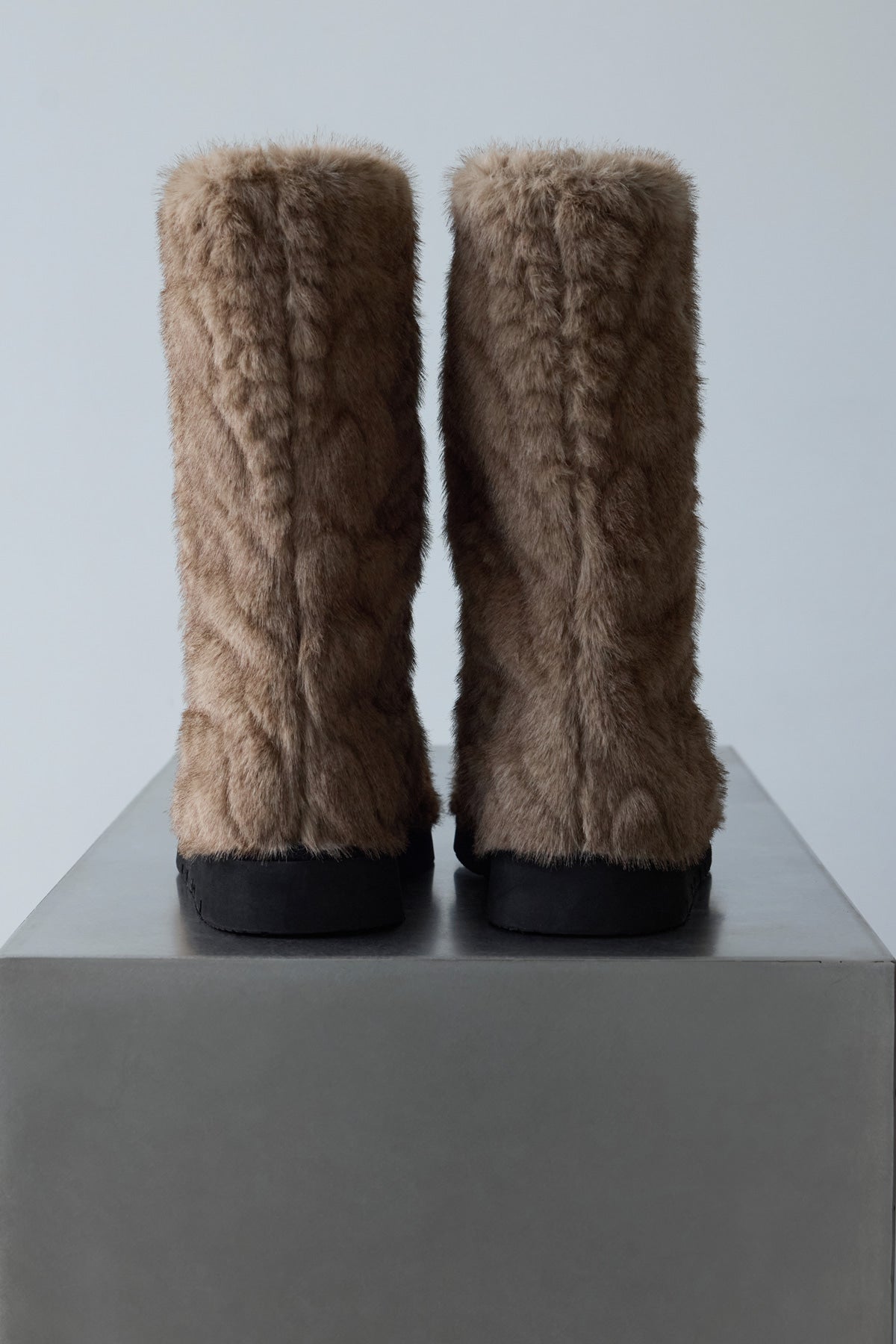 FOFO BOOTS LONG - KNITTED FUR