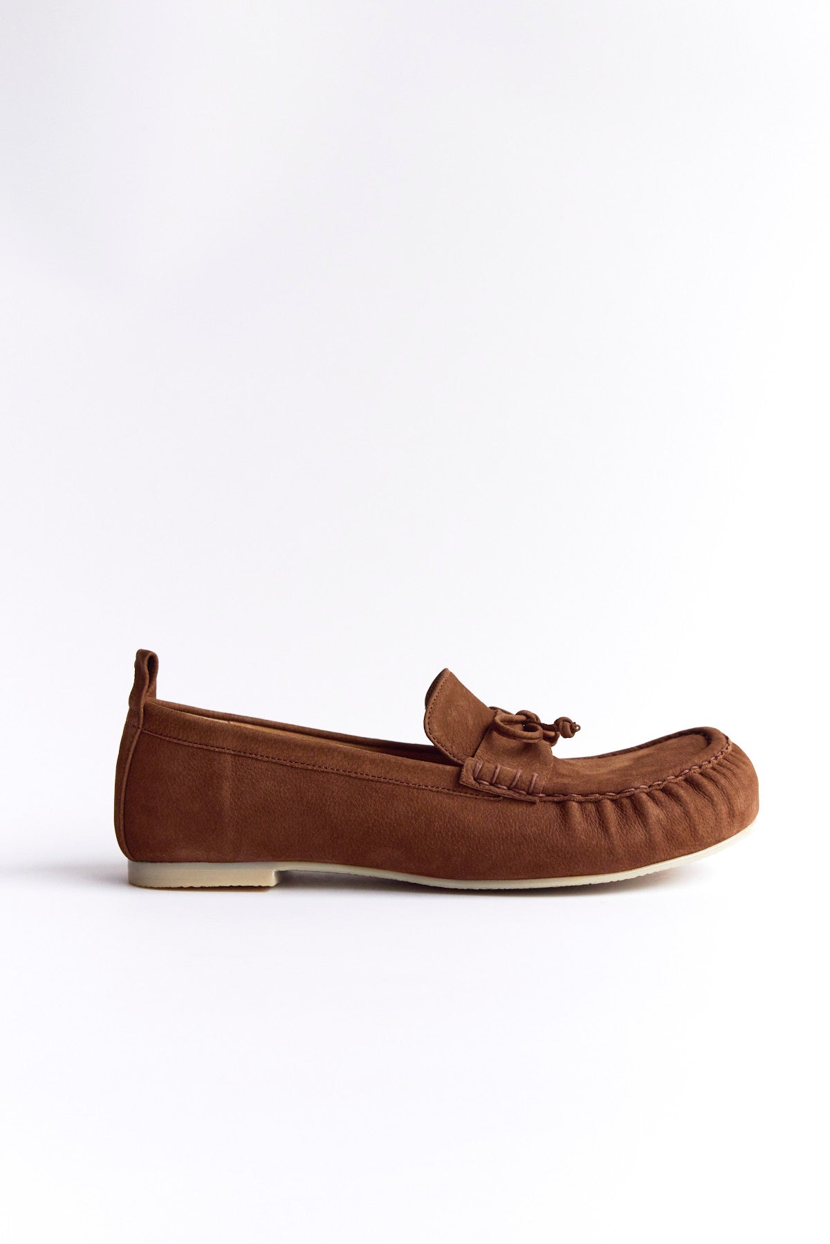 WRINKLED LOAFER TOE - SUEDE CAMEL