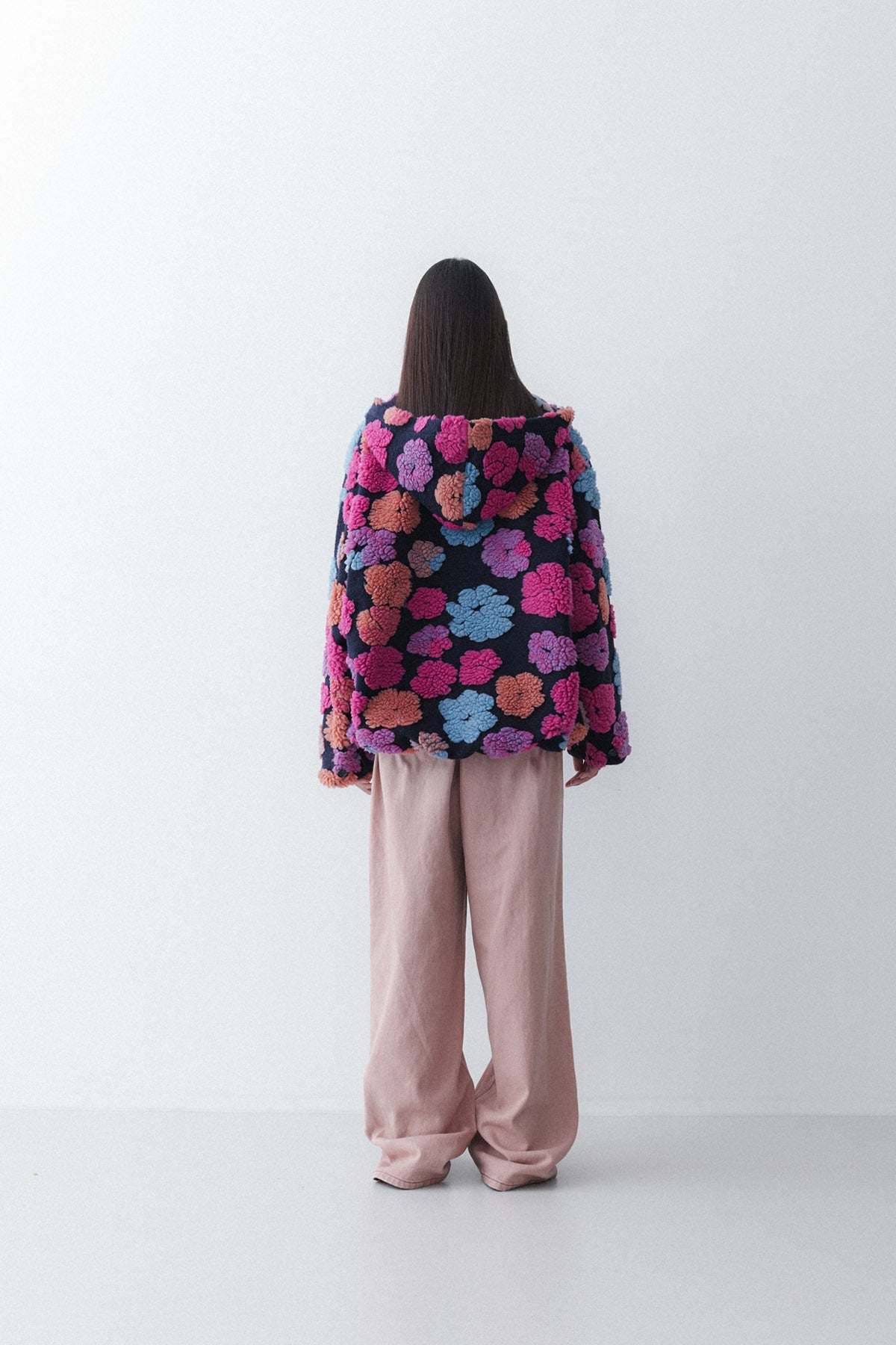 FLOWER HOODIE - NAVY
