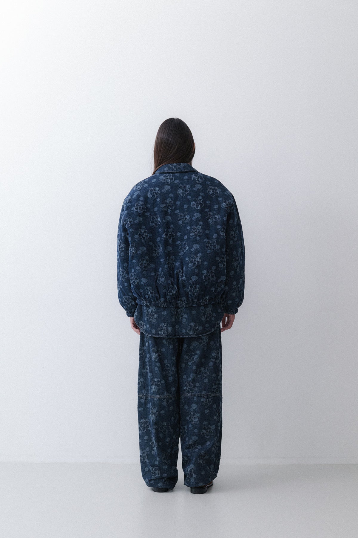 FLOWER REVERSIBLE PUFFER - TIN BLUE FLOWER DENIM