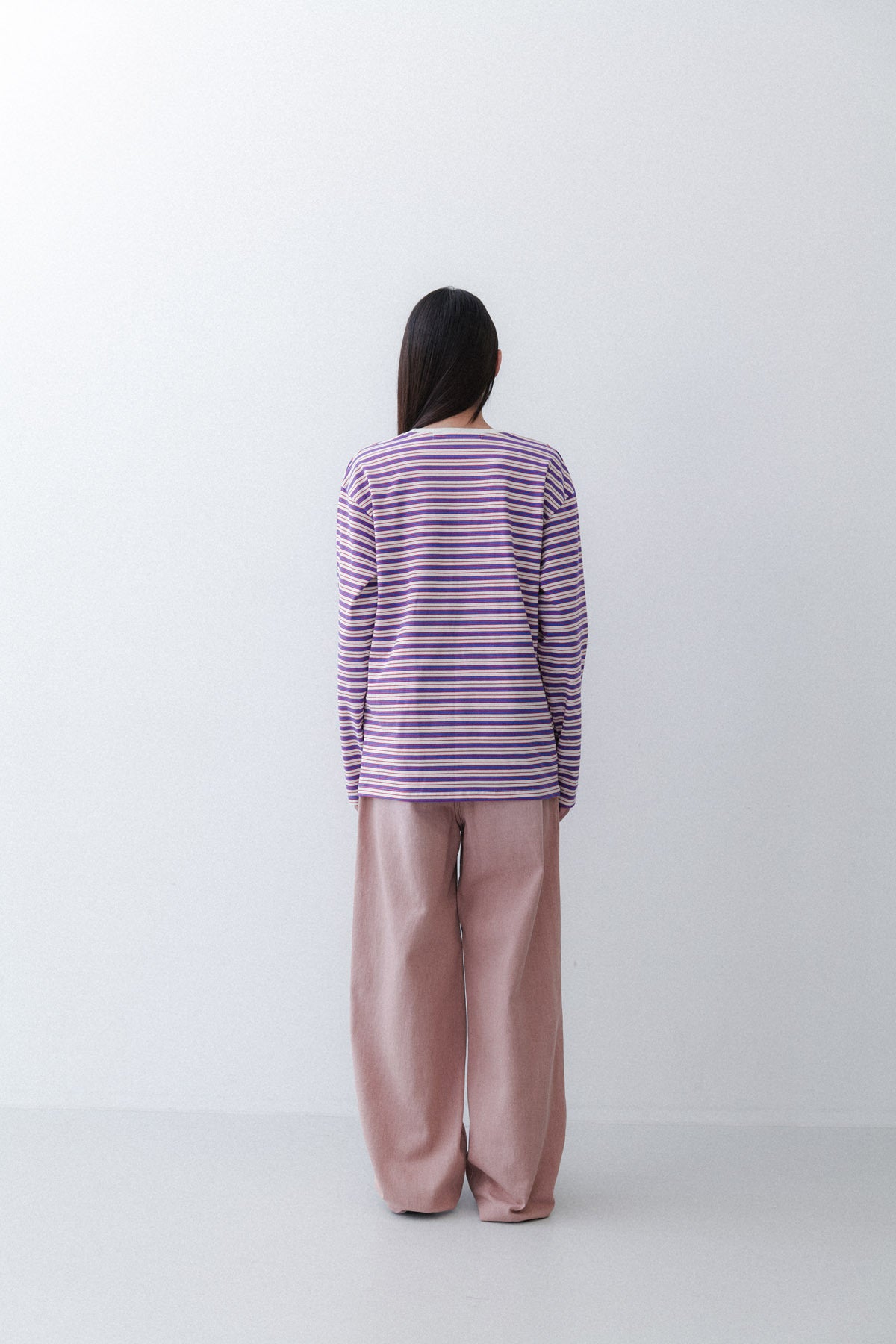 STRIPE SLEEVE T - RED/BLUE