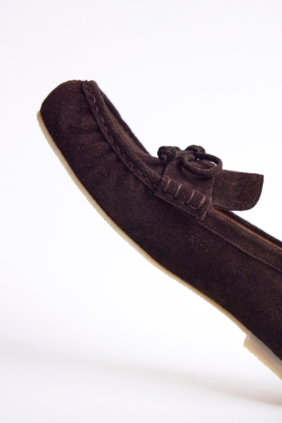 WRINKLED LOAFER TOE - SUEDE BROWN