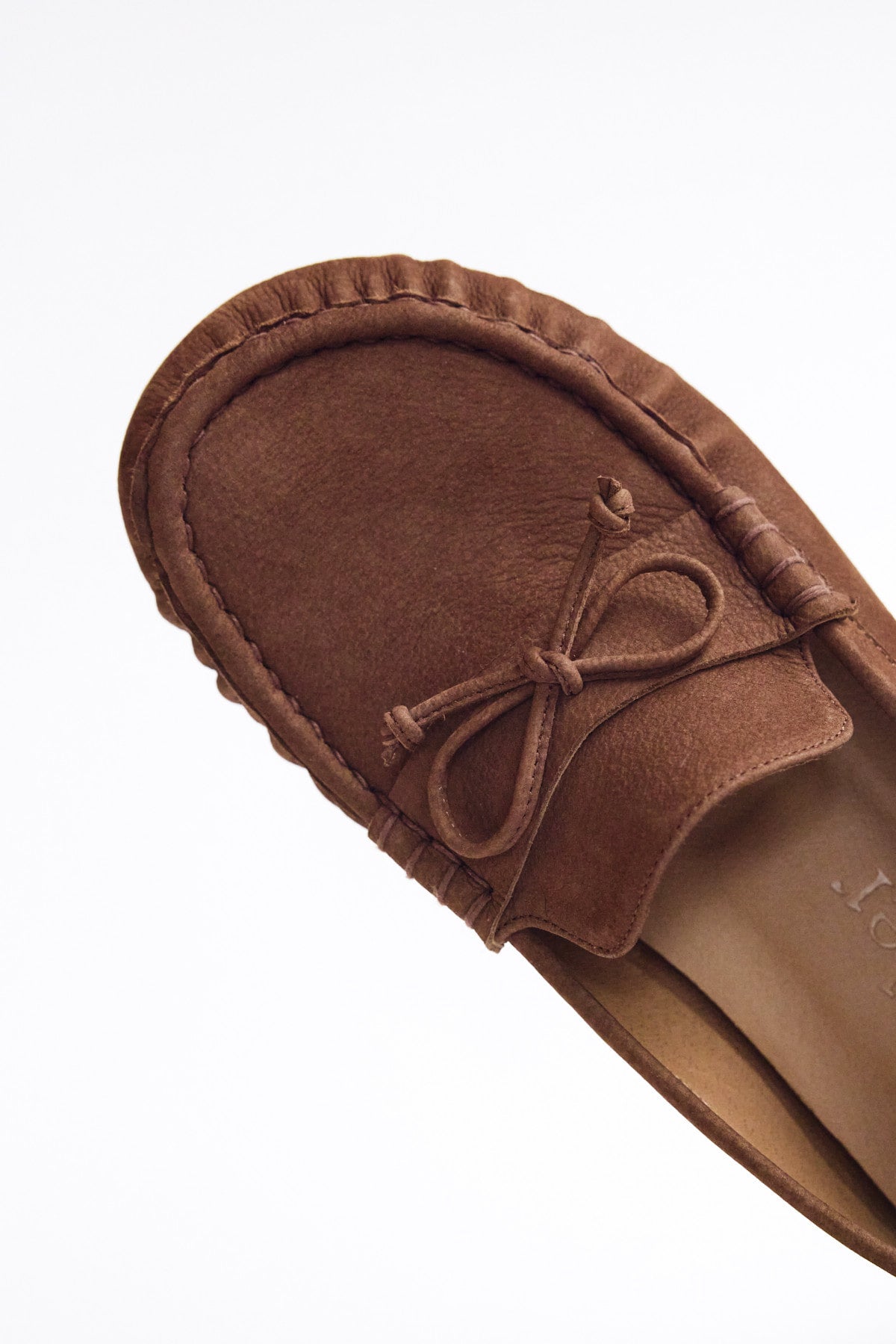 WRINKLED LOAFER TOE - SUEDE CAMEL