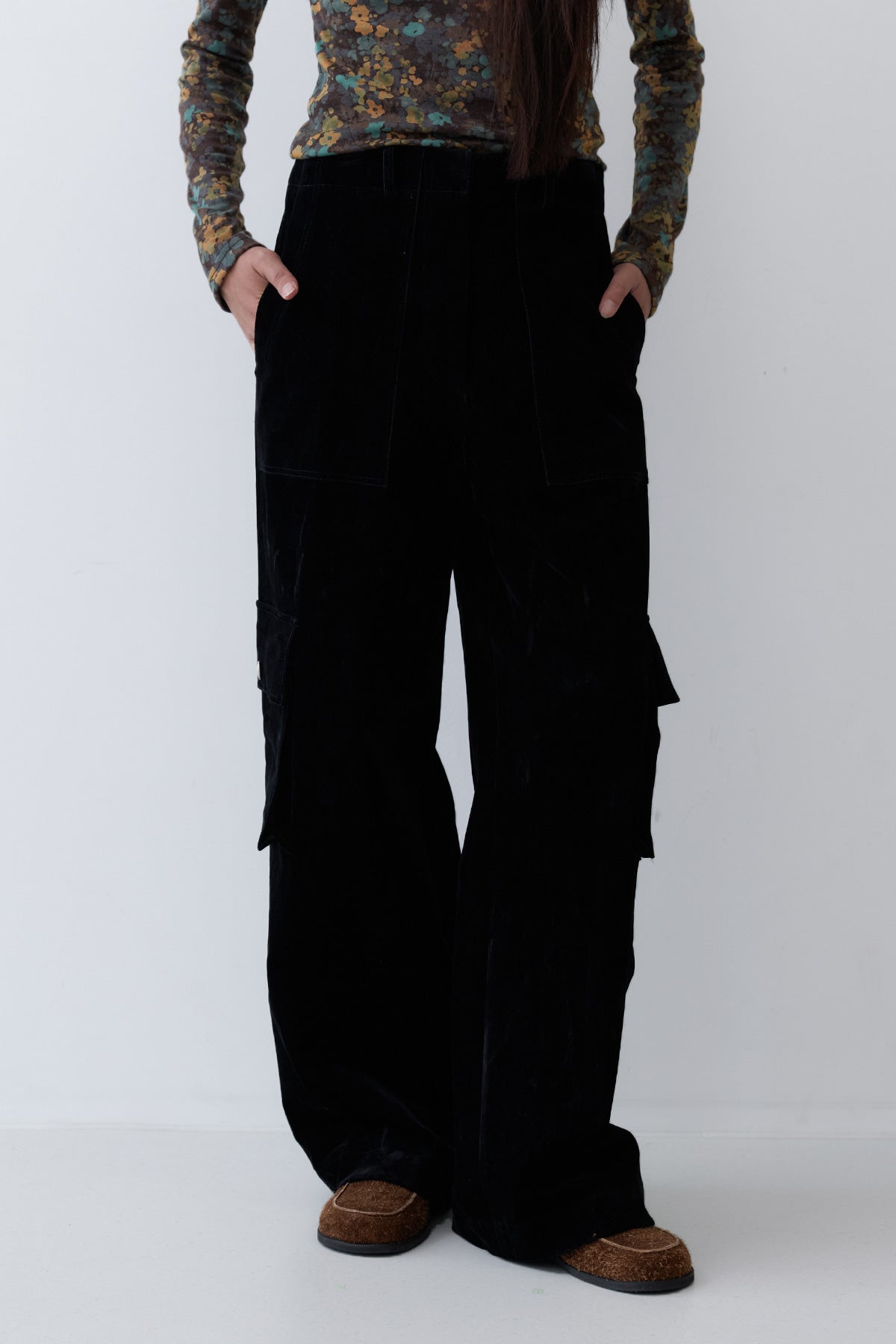 CARGO PANTS - VELVET DENIM