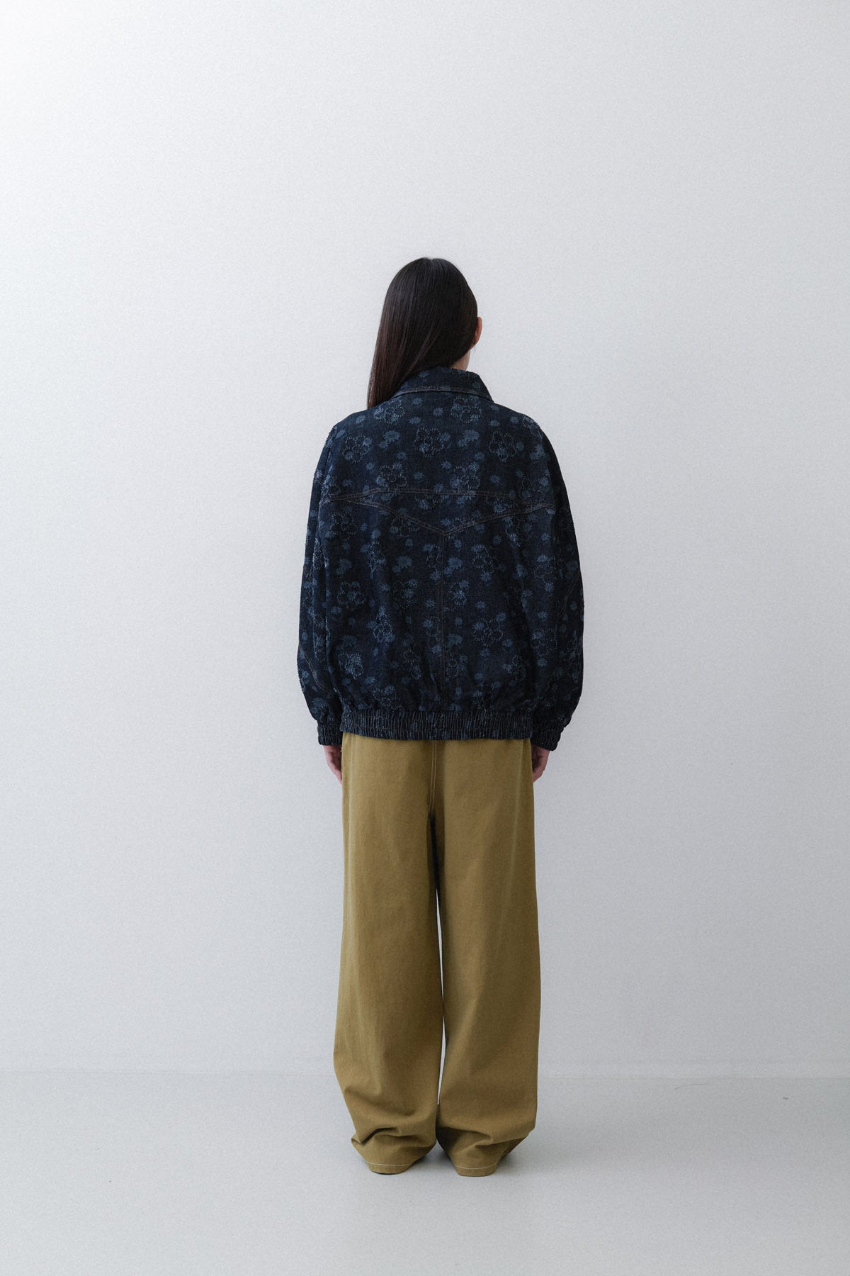 TUNNEL BOMBER - FLOWER DENIM