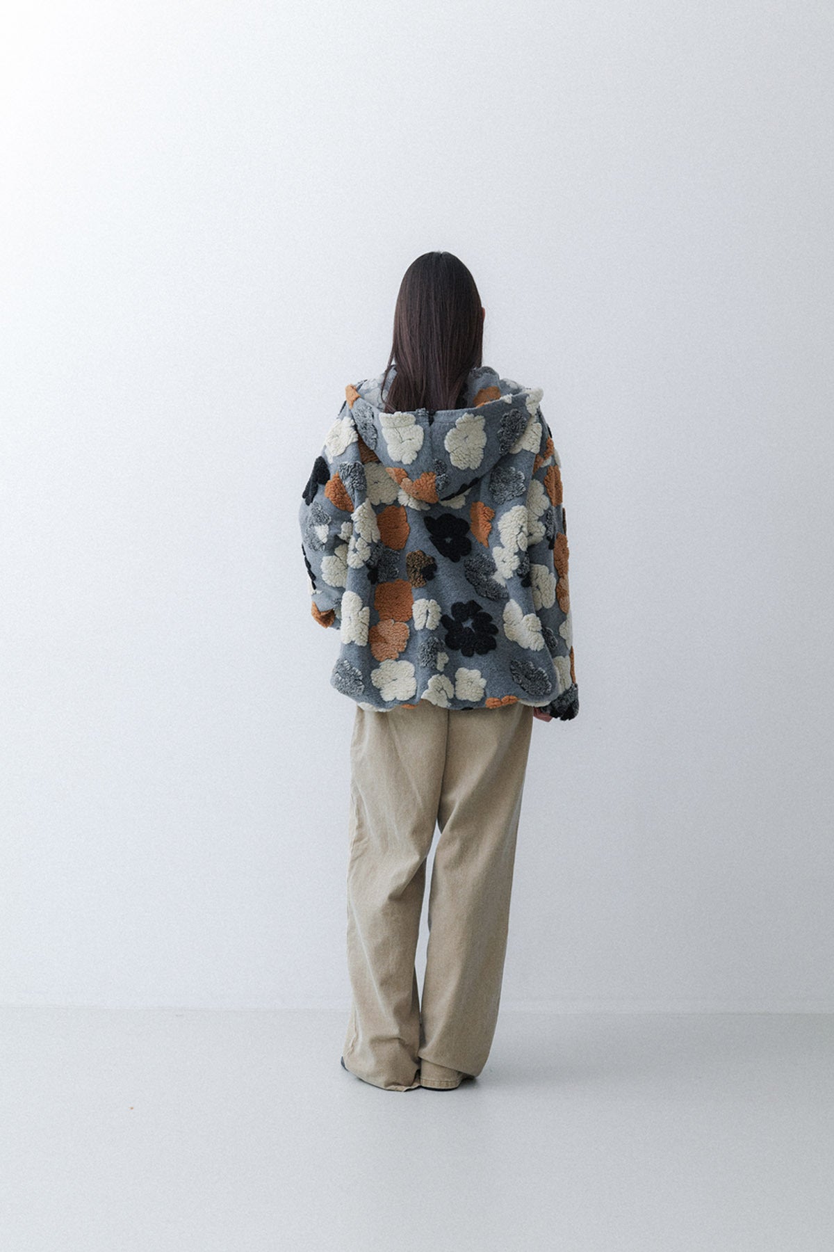 FLOWER HOODIE - GREY
