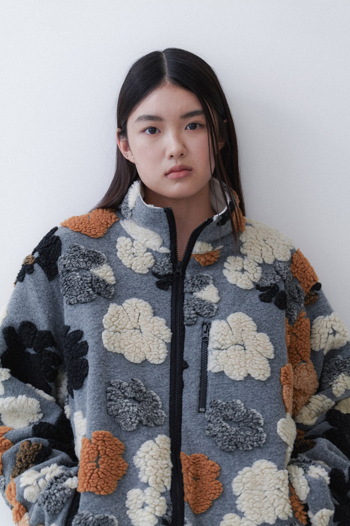 [RESTOCK] FLOWER FLEECE - GREY