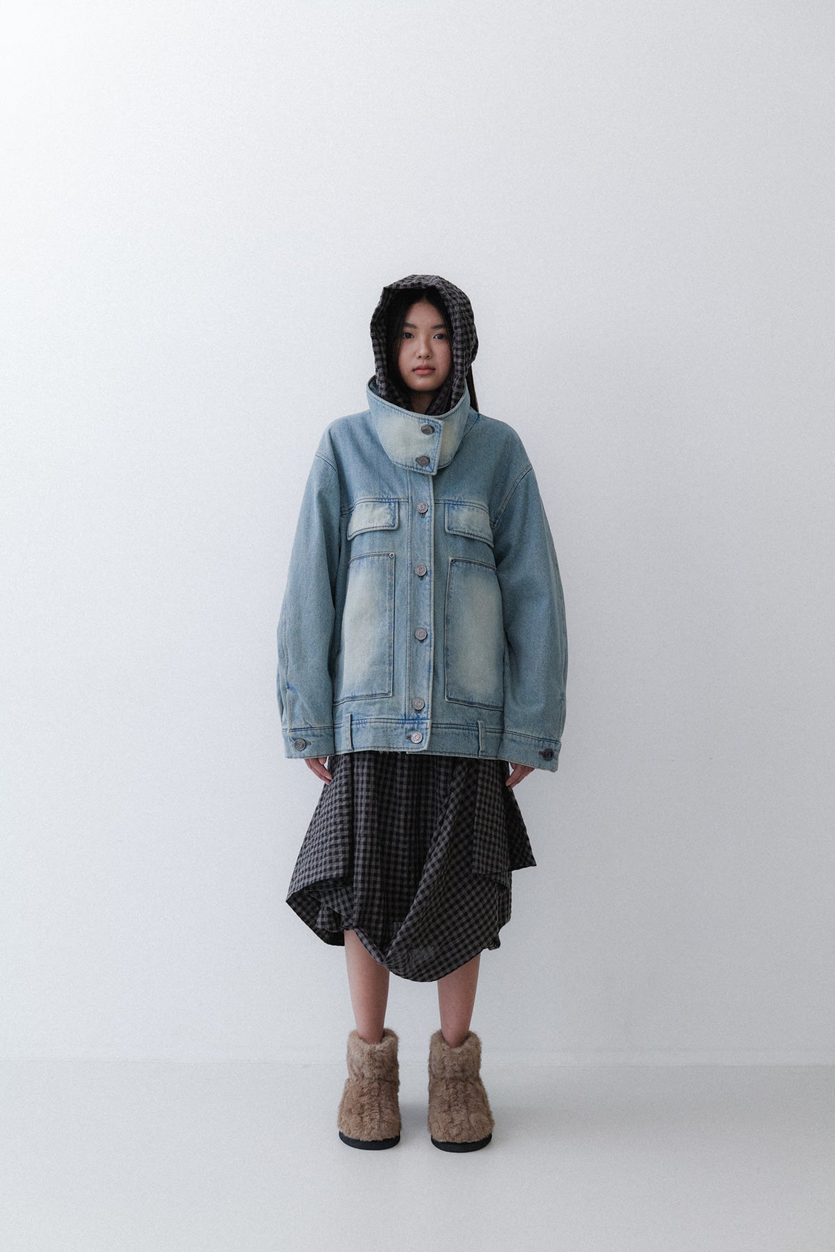 OVERSIZED DENIM JACKET - TIN BLUE
