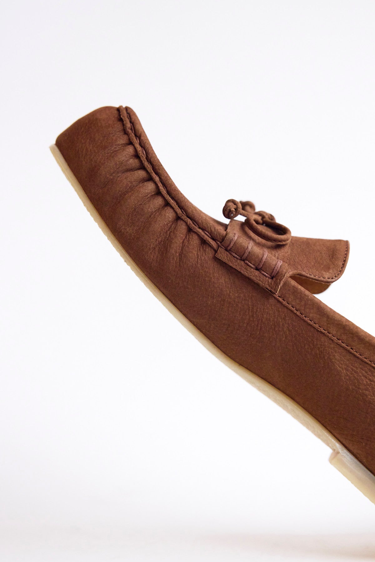 WRINKLED LOAFER TOE - SUEDE CAMEL