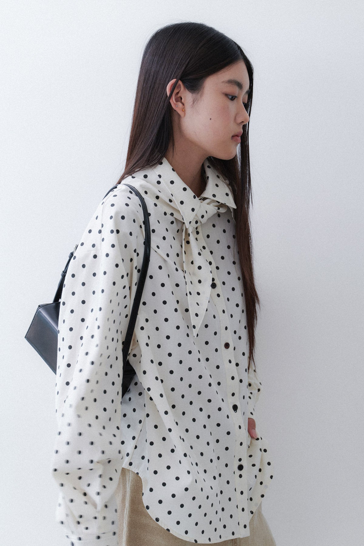 SCARF SHIRT - POLKA DOT